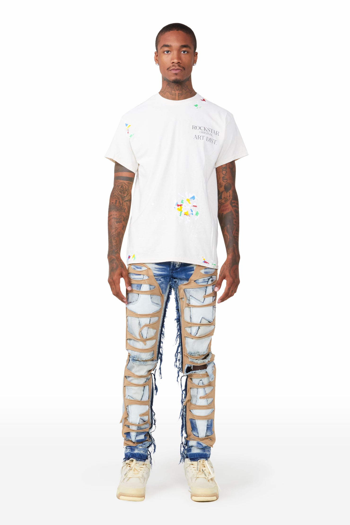Dontae Blue Patchwork Jean