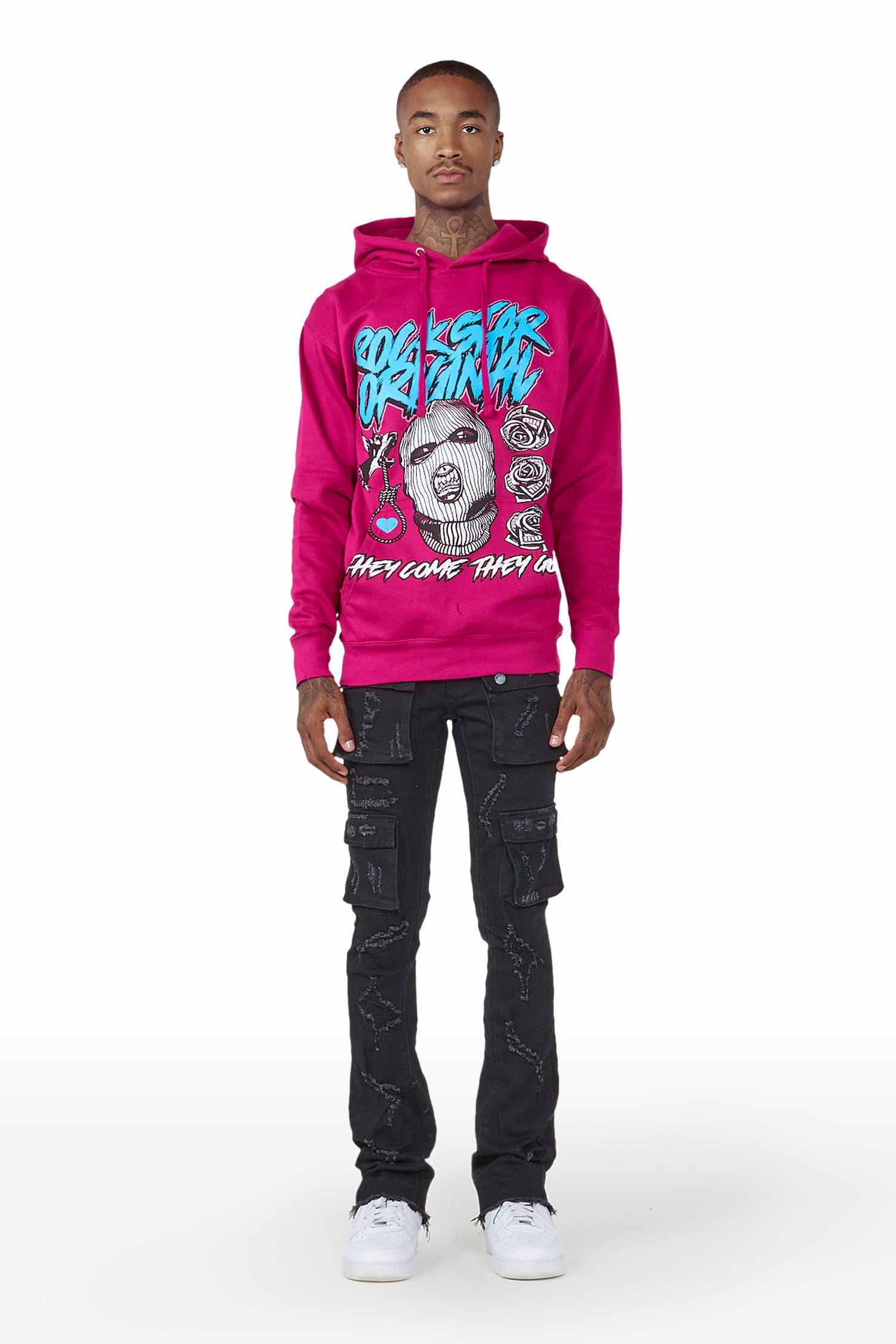 Clava Fuchsia Graphic Hoodie