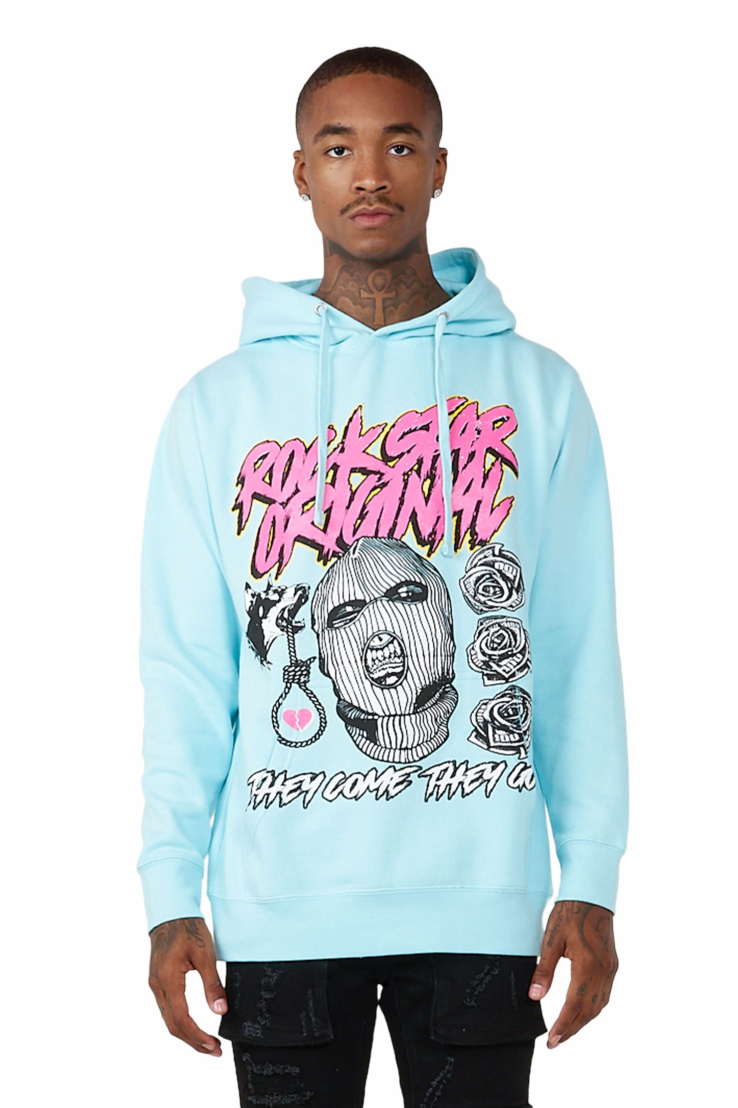 Clava Baby Blue Graphic Hoodie