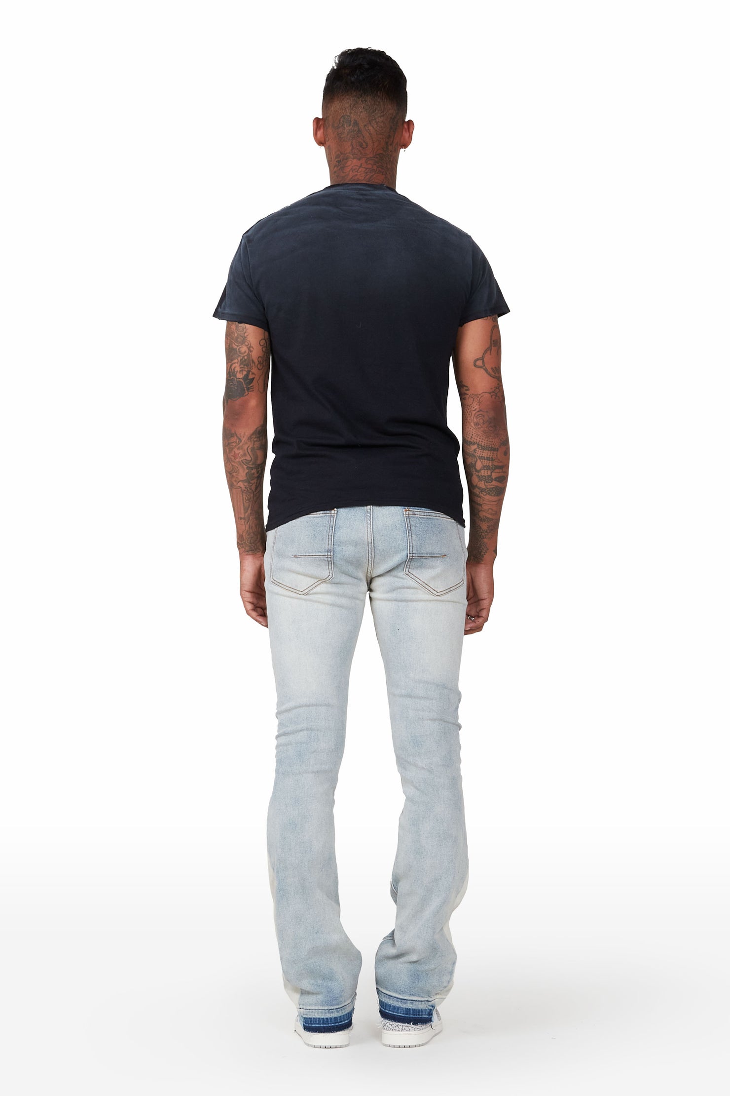 Yael Blue Stacked Flare Jean