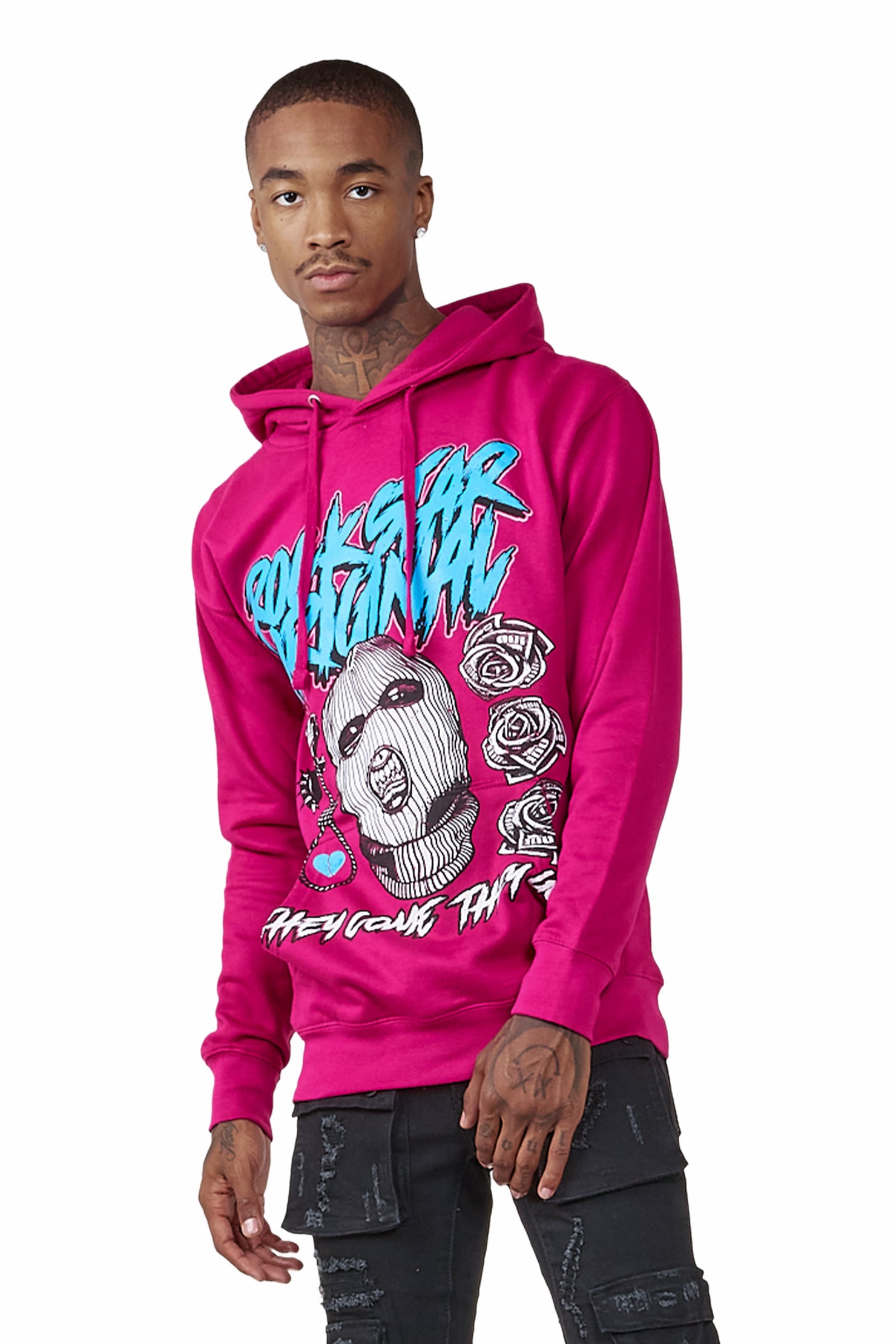 Clava Fuchsia Graphic Hoodie