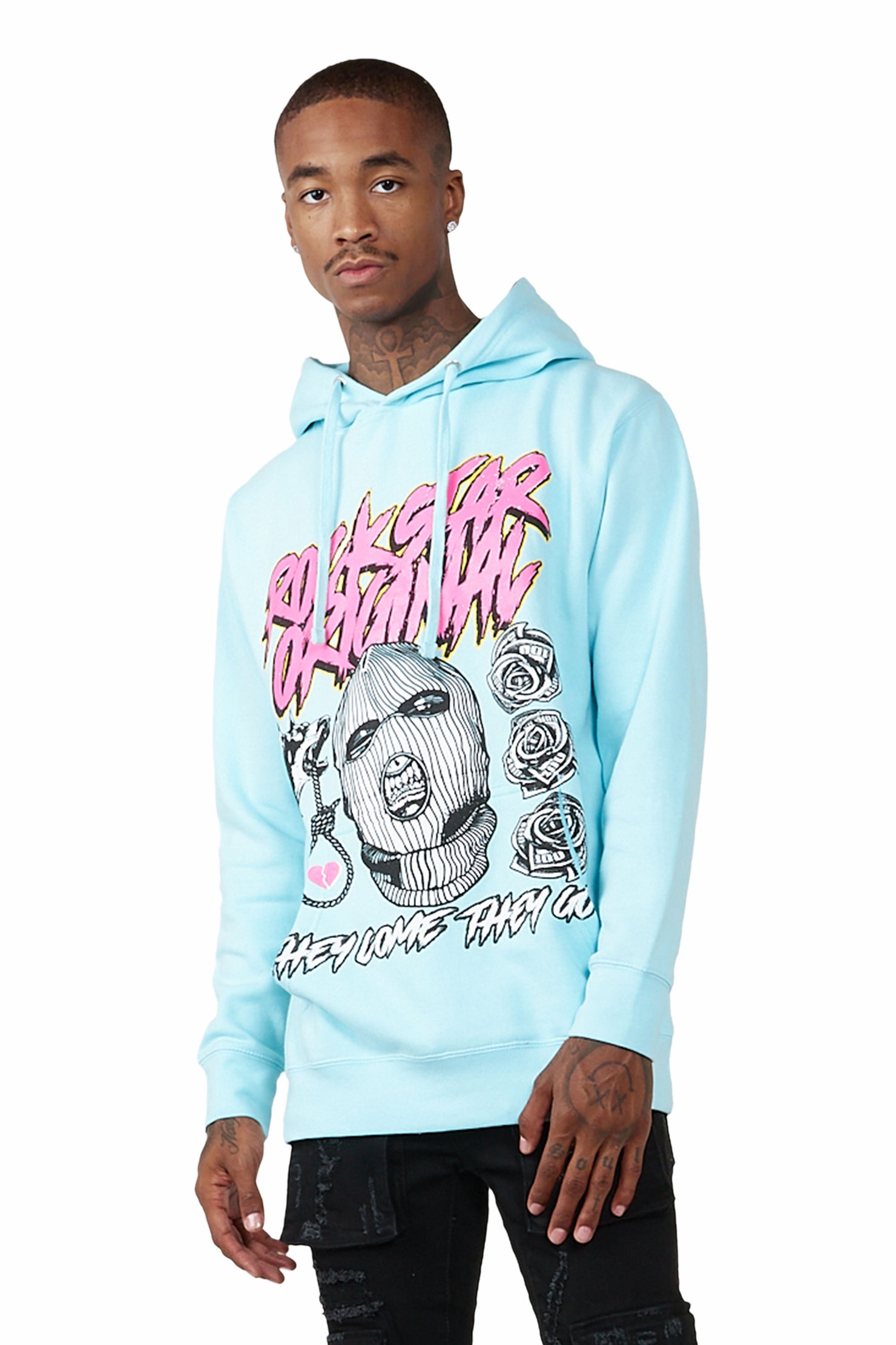 Clava Baby Blue Graphic Hoodie