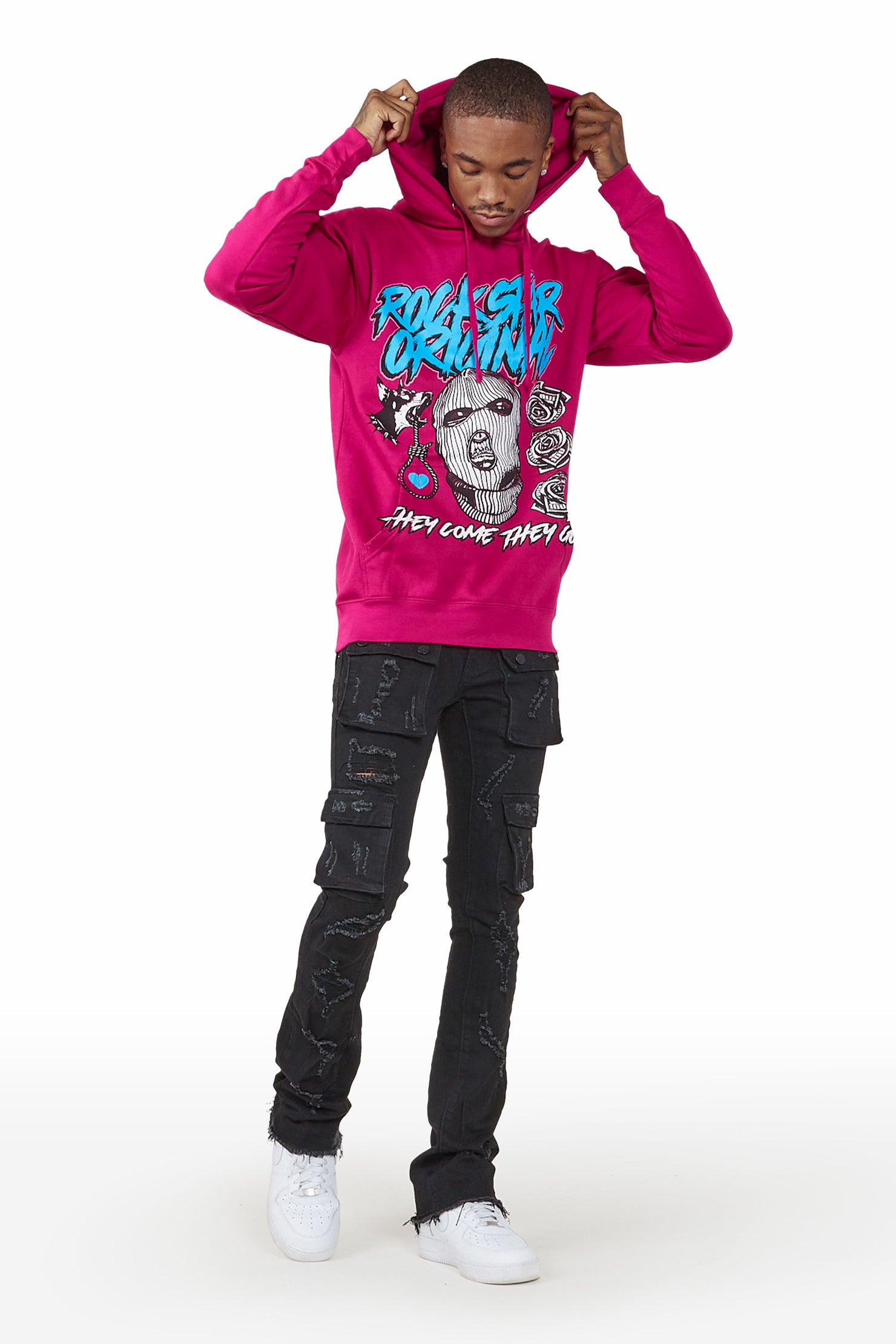 Clava Fuchsia Graphic Hoodie