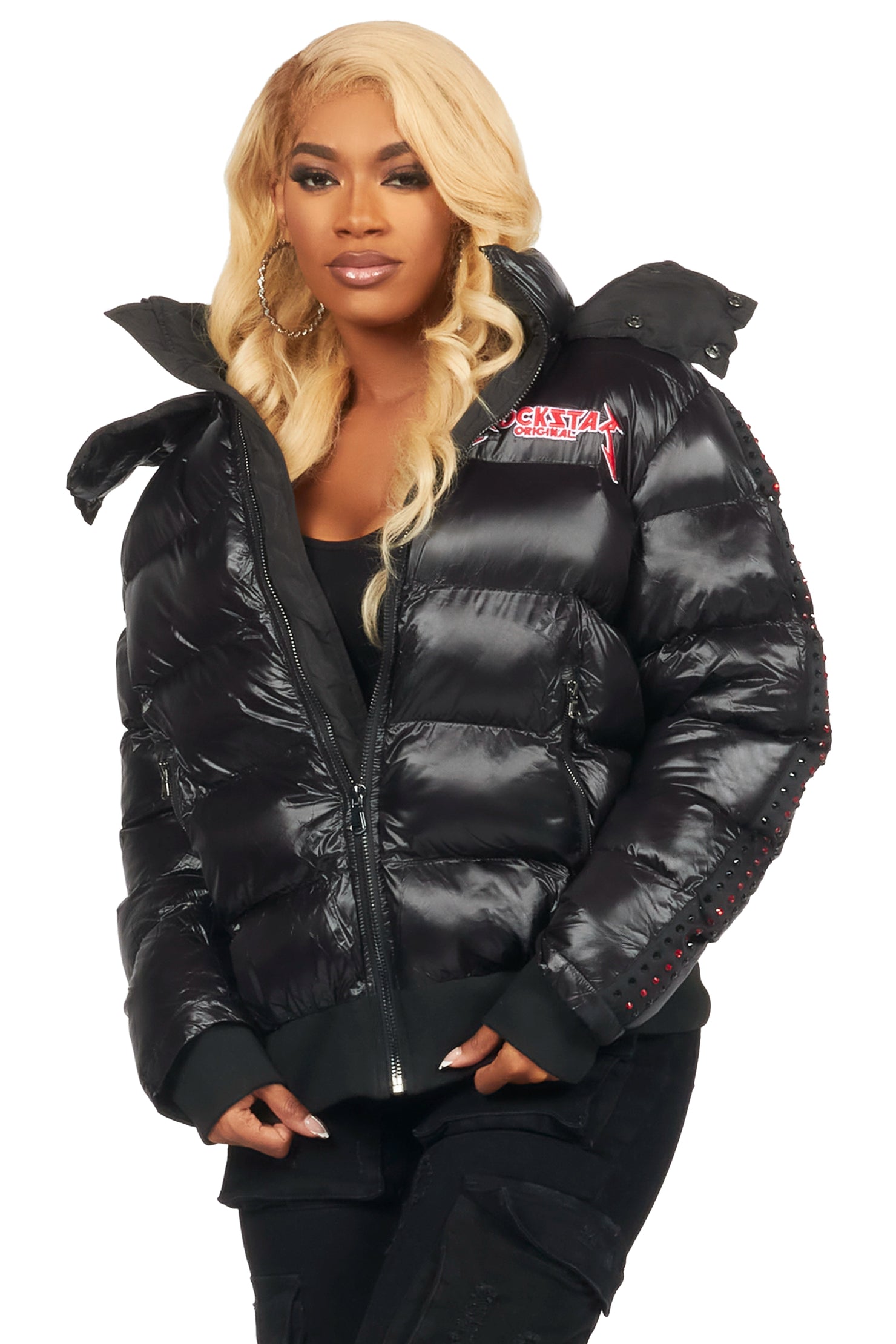 Banklee Black Puffer Jacket