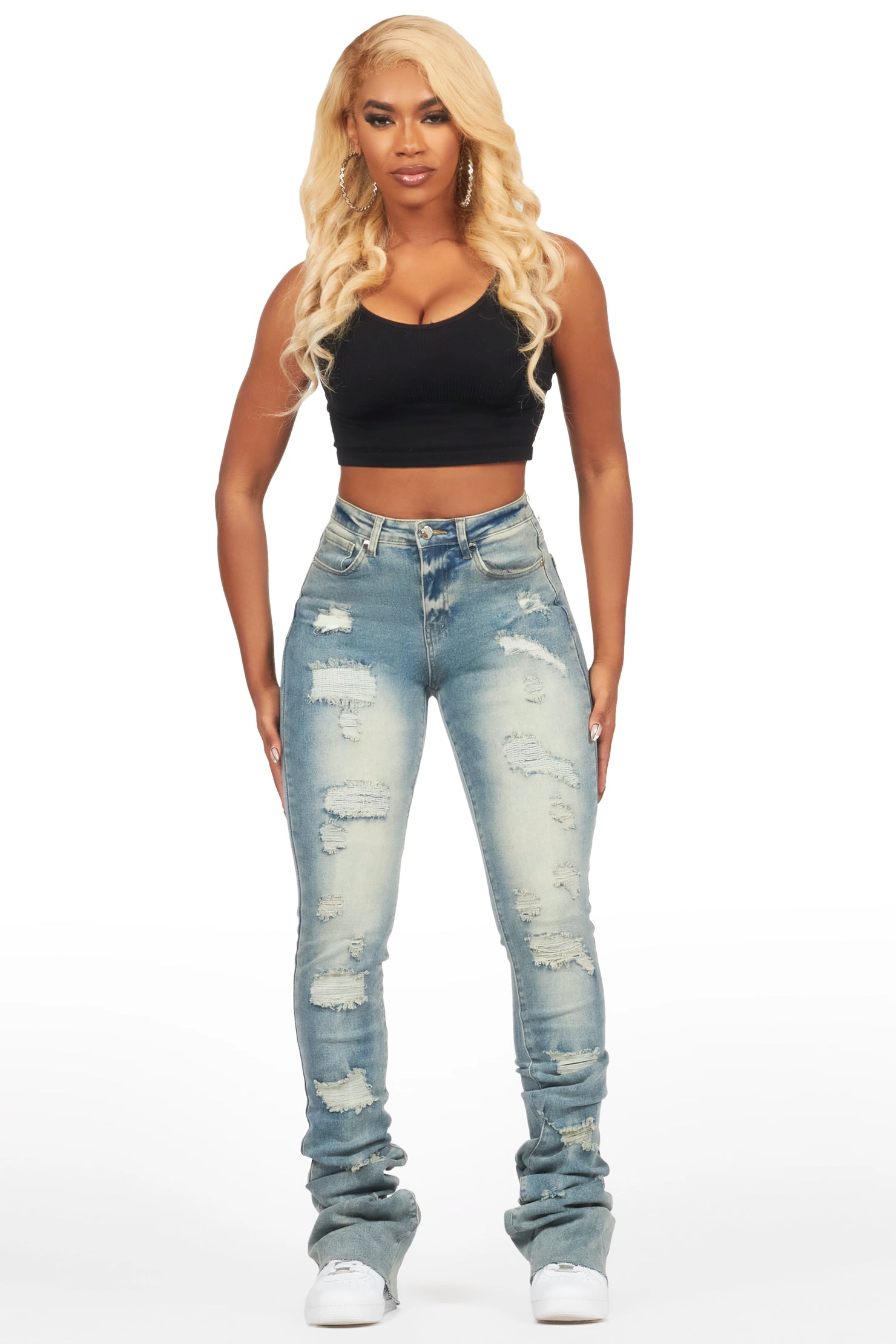 Remy Tinted Dark Wash Super Stacked Jean