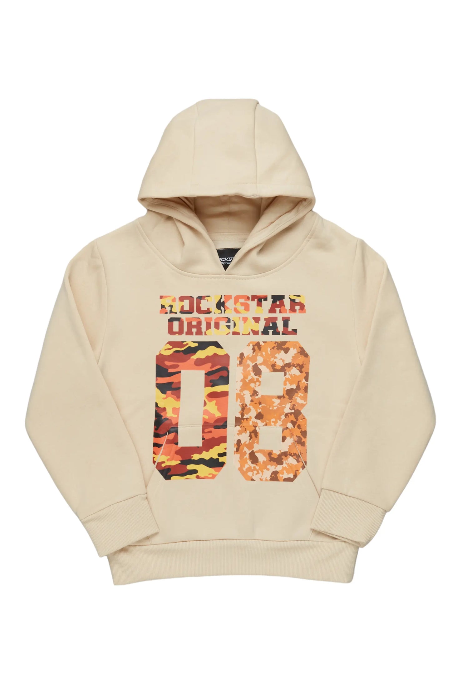 Boys Cassian Beige Graphic Hoodie