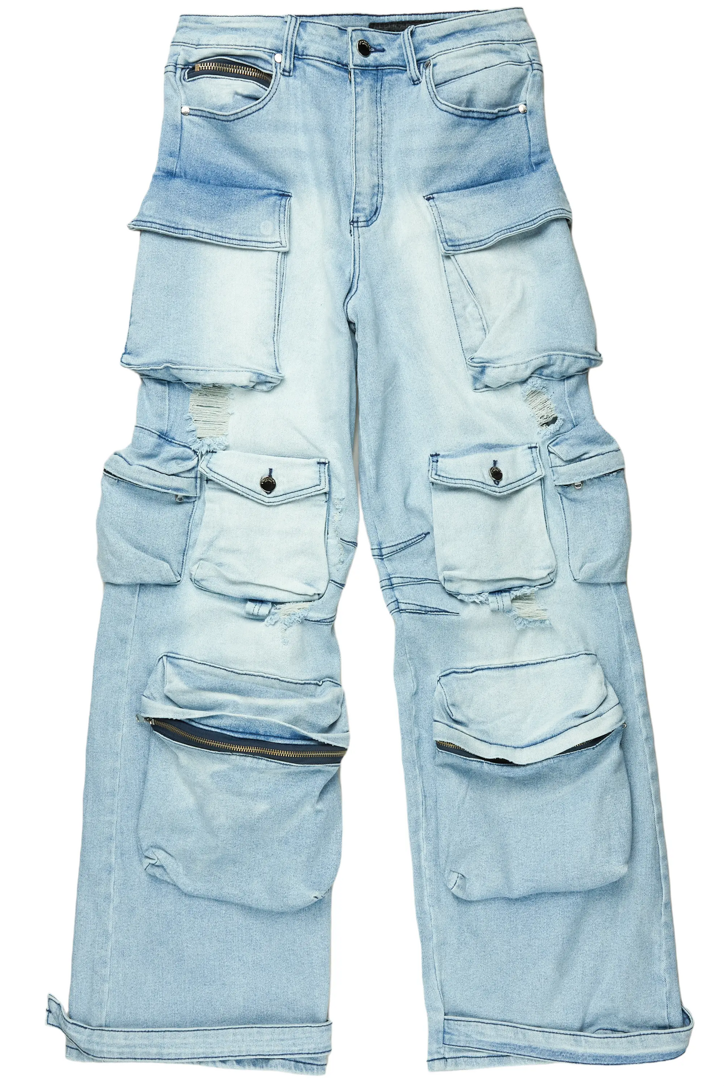 Mahesh Blue Baggy Cargo Jean