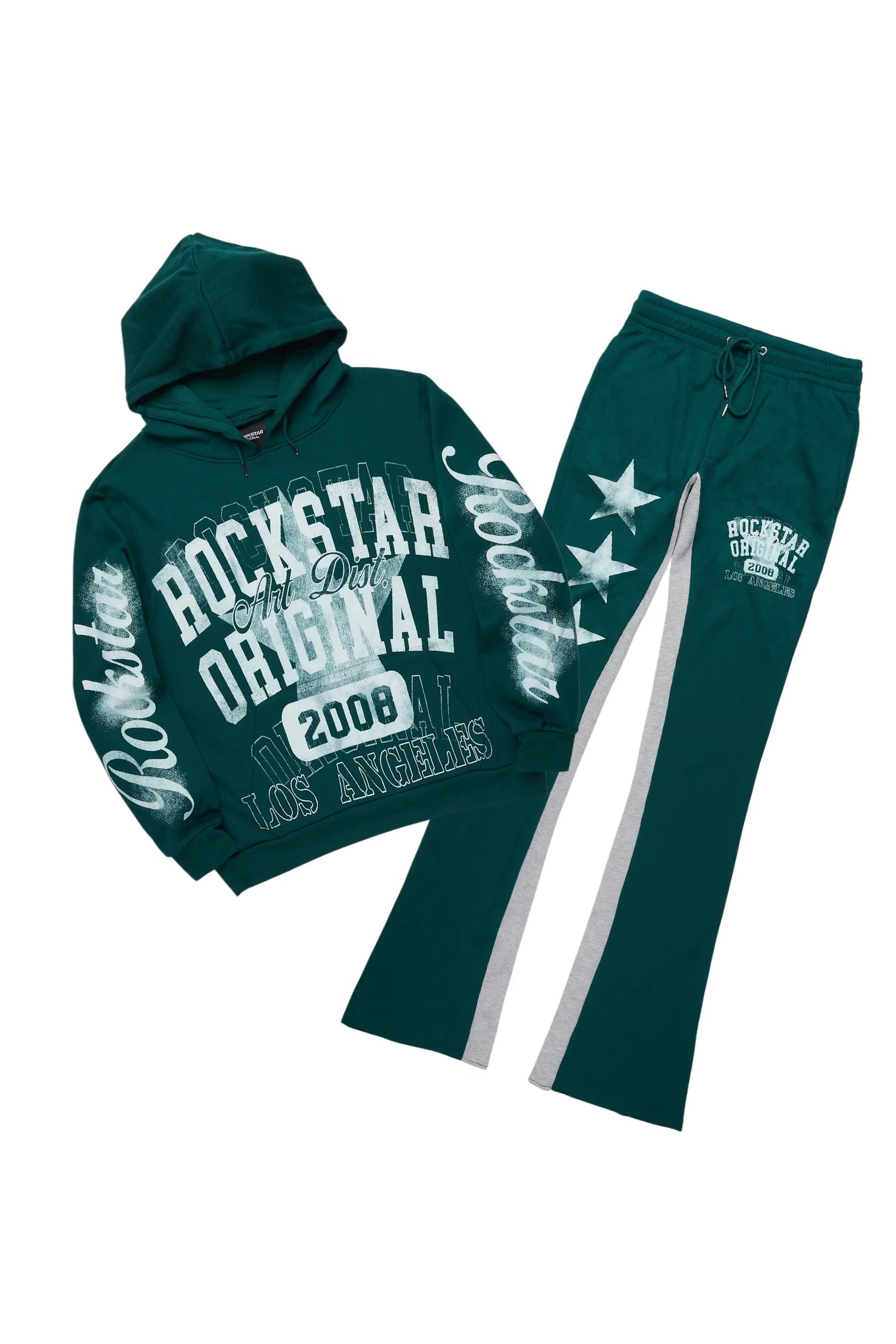 Greil Dark Green Hoodie/Baggy Track Pant Set