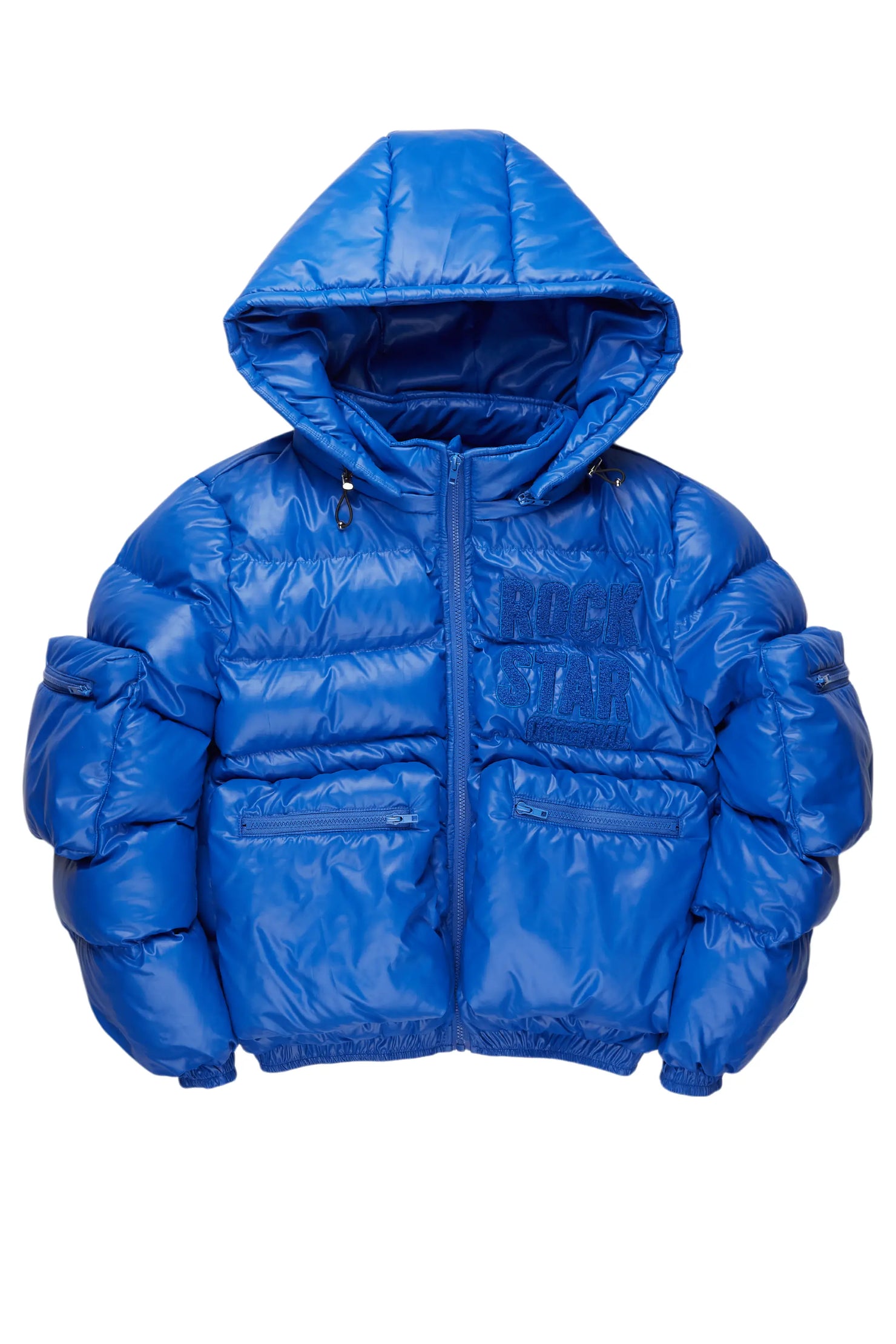 Keisha Royal Blue Cargo Puffer Jacket