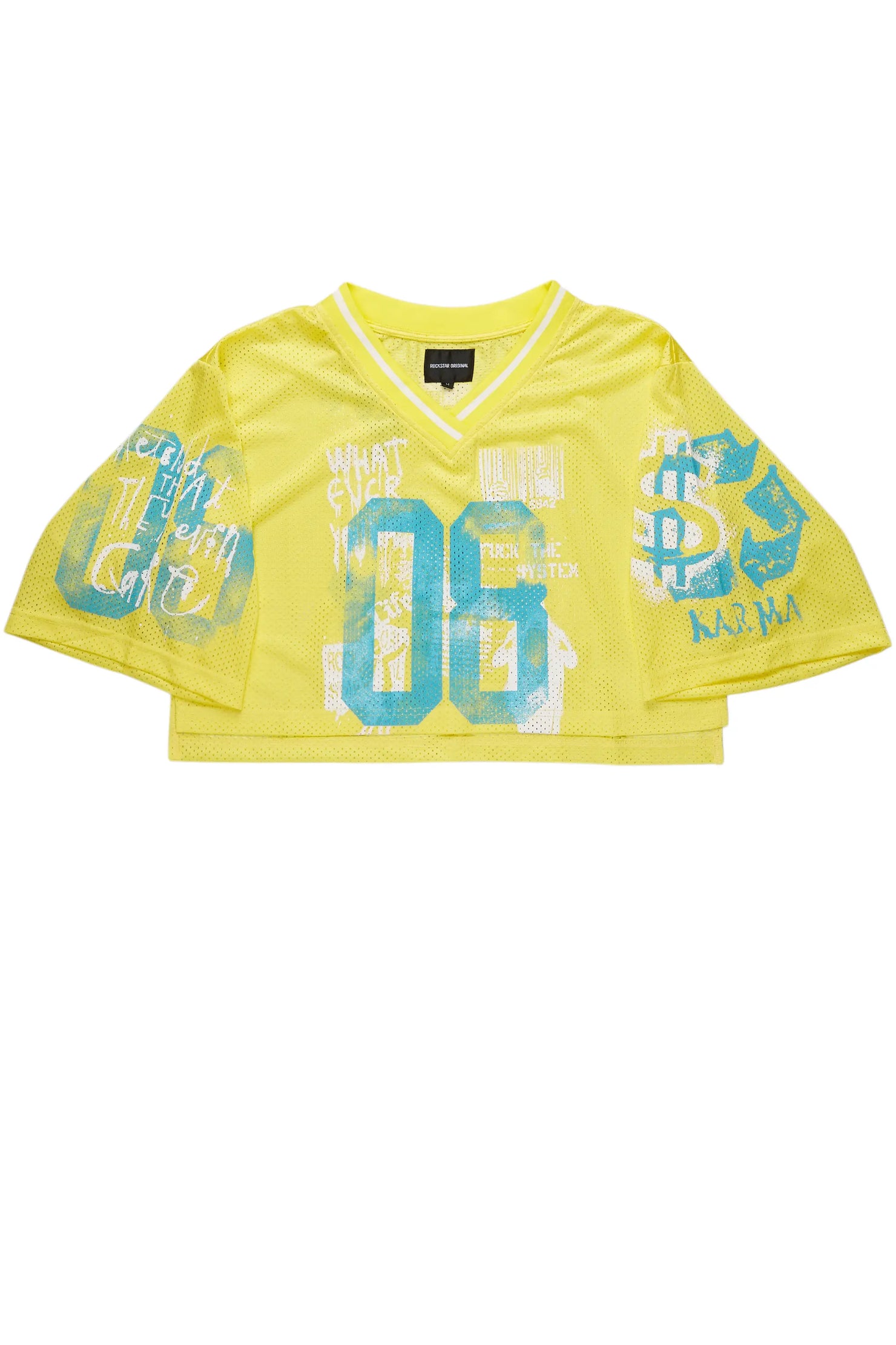 Riana Yellow Mesh Jersey