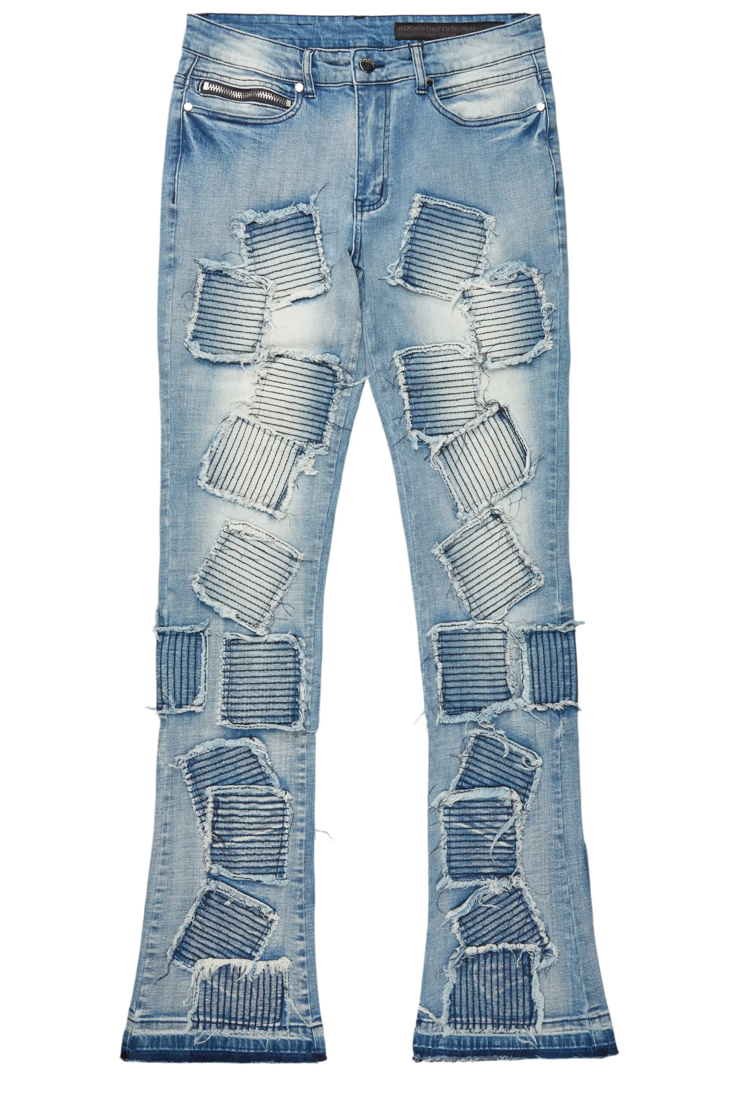 Gawel Blue Stacked Flare Jean