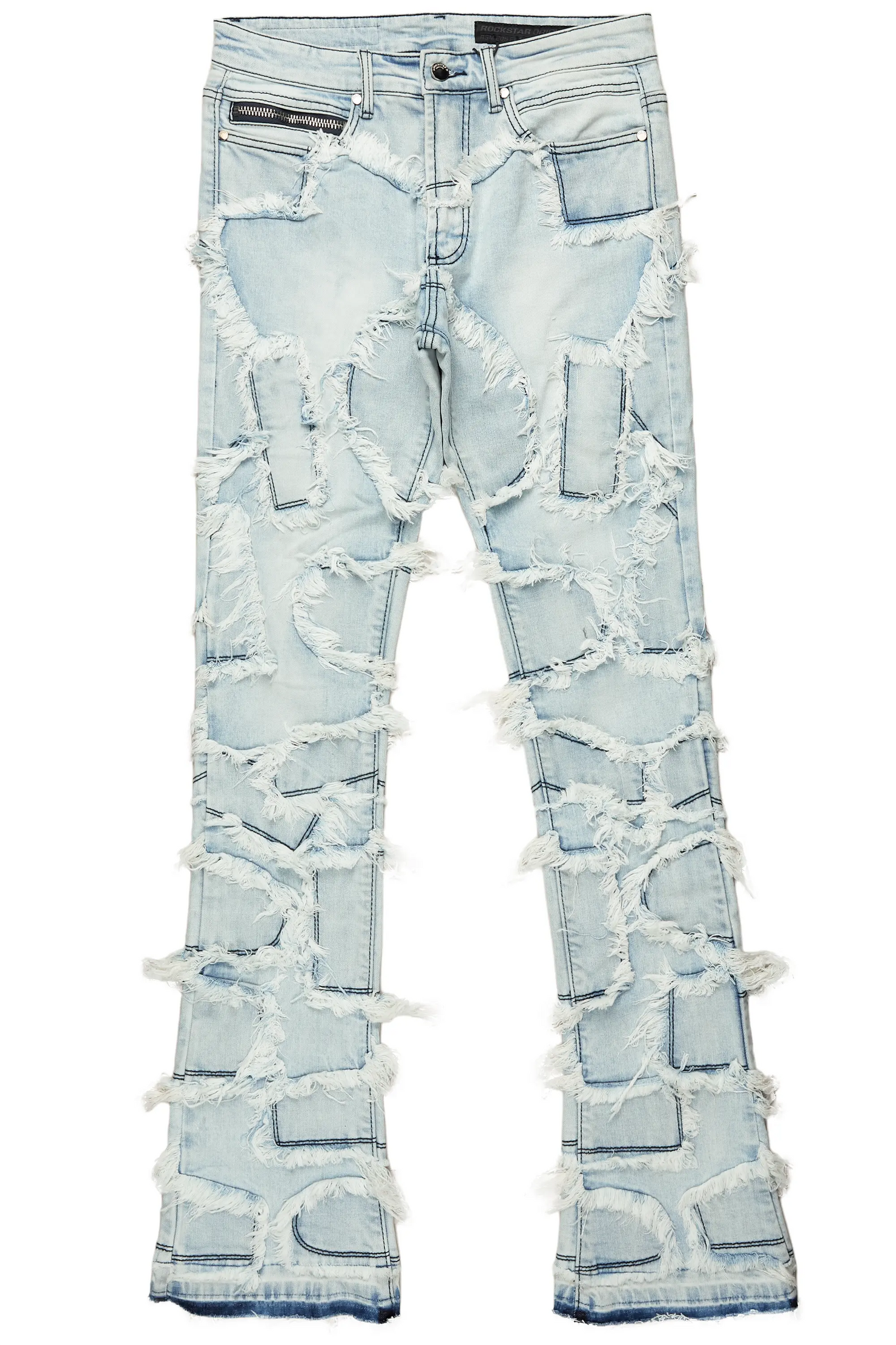 Arturo Light Blue Stacked Flare Jean