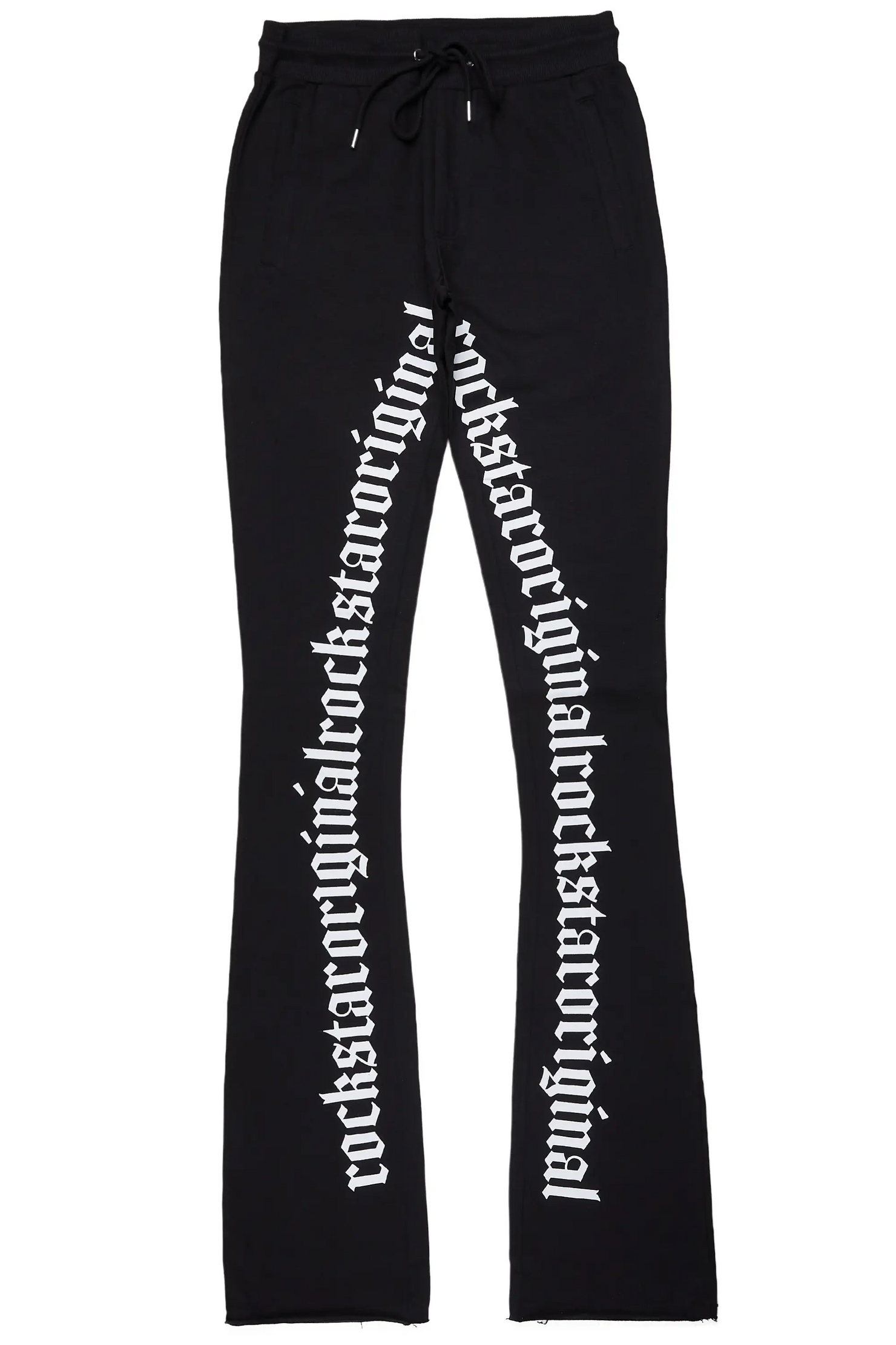 Callie Black/White Super Stacked Flare Pants