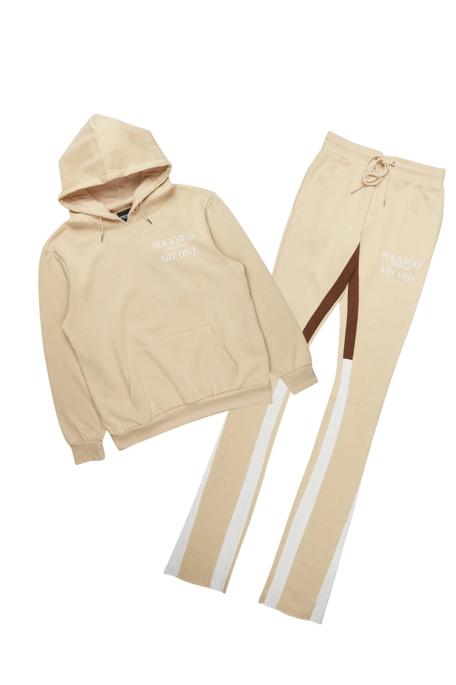 Briggs Beige Hoodie/Super Stacked Flare Track Set