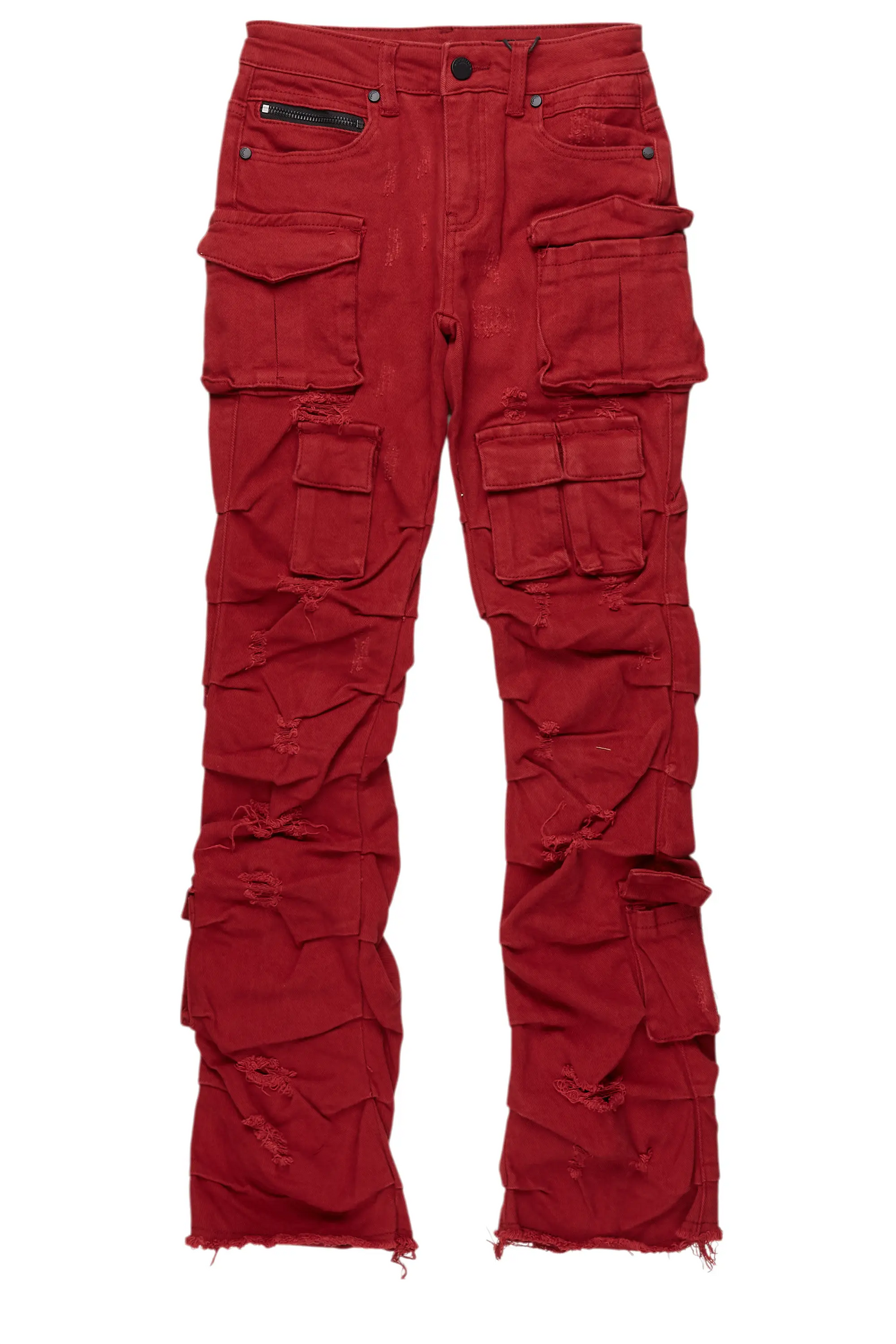 Boys Gentry Red Stacked Flare Jean