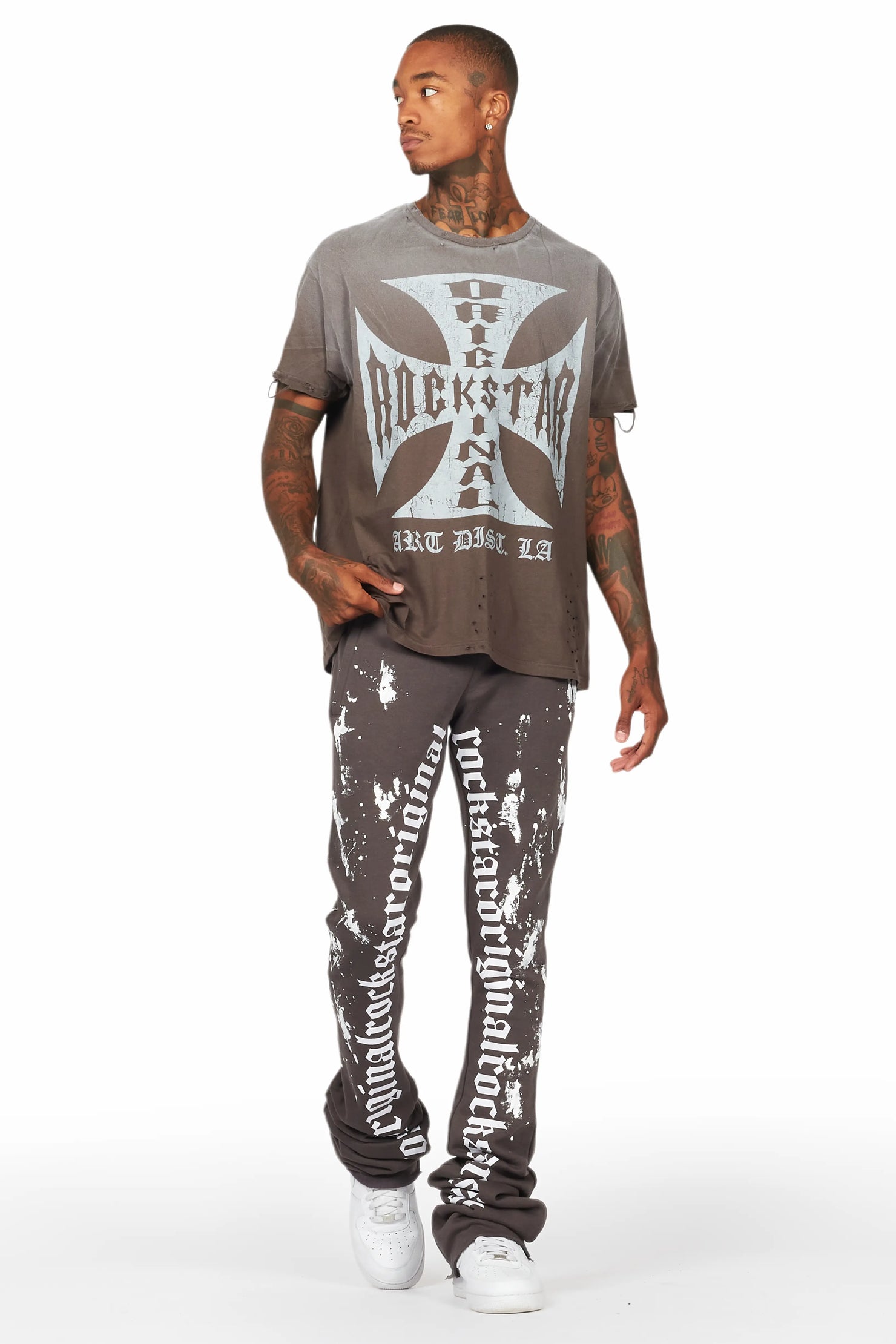 Udell Charcoal Graphic Oversized T-Shirt