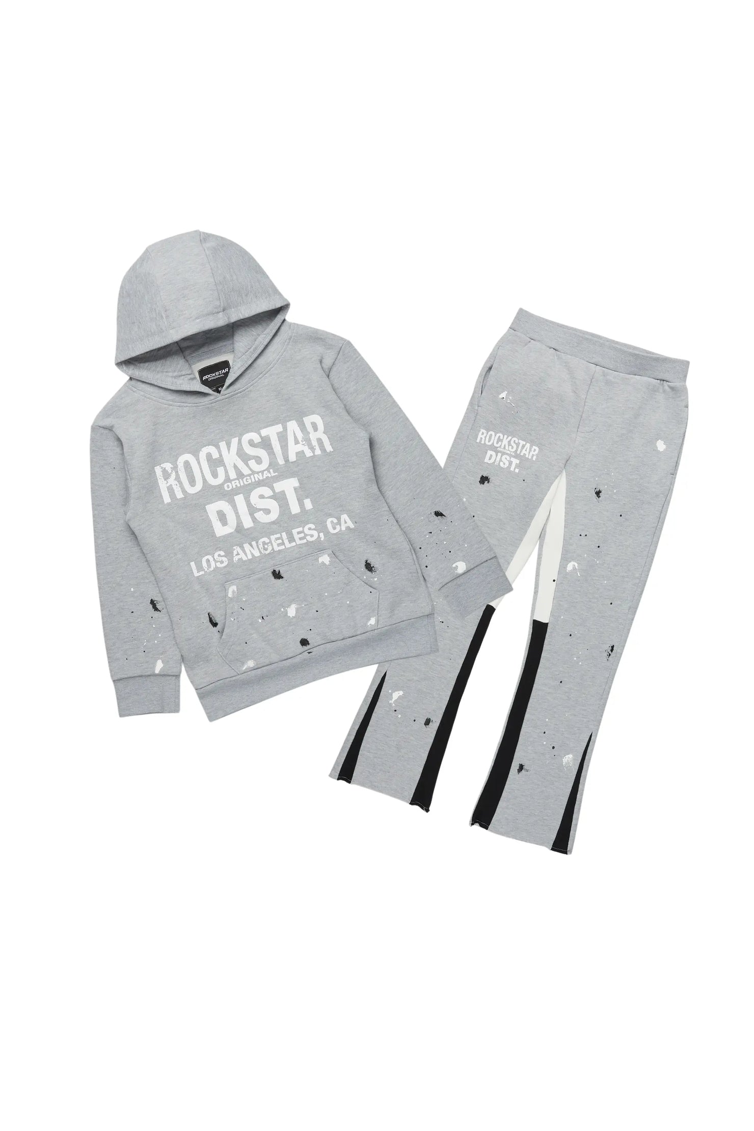 Boys Scottie Grey/Black Stacked Flare Track Set