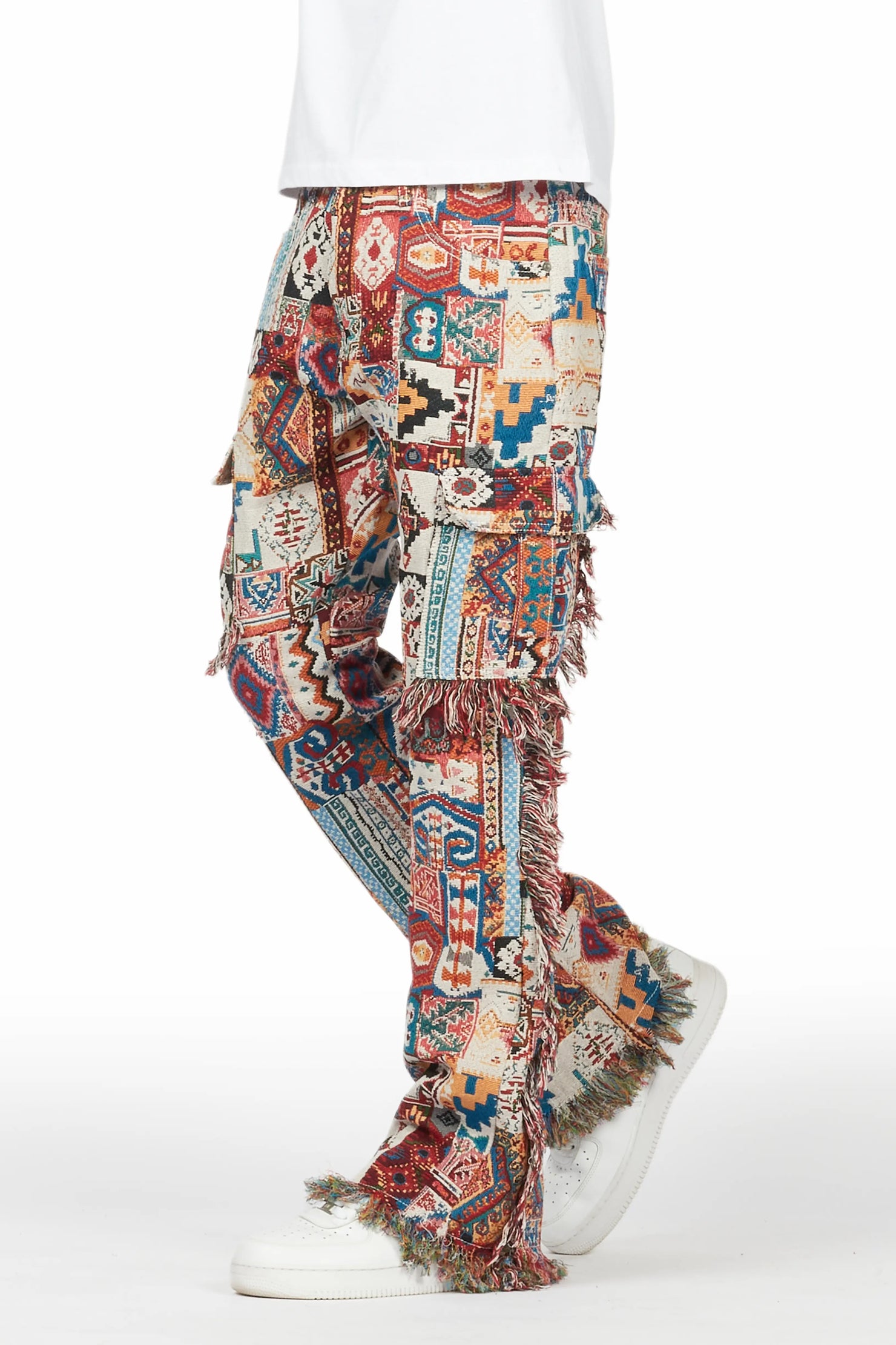 Percy Multi Tapestry Slim Flare Pants