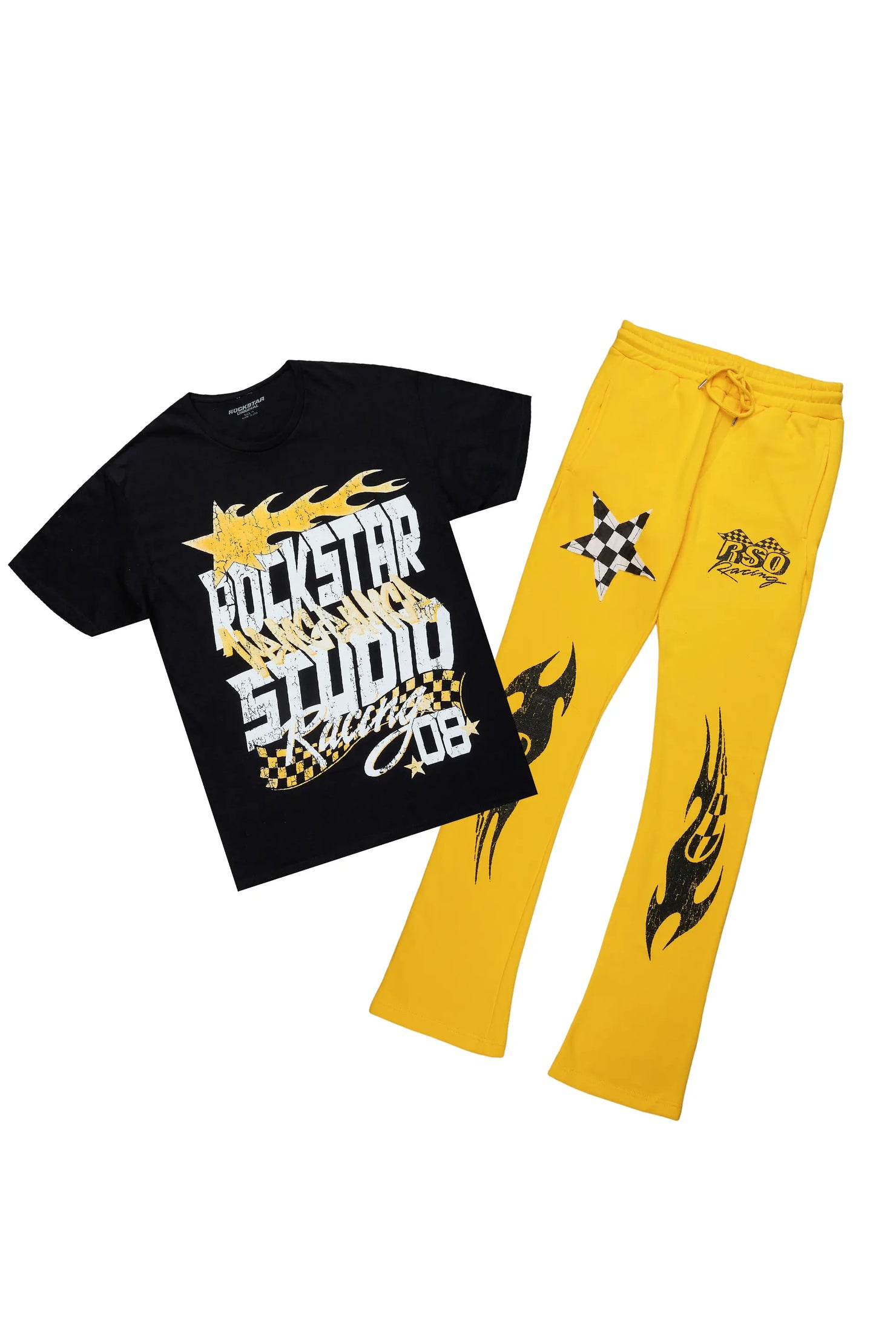 Garo Black/Yellow T-Shirt/Stacked Flare Track Set