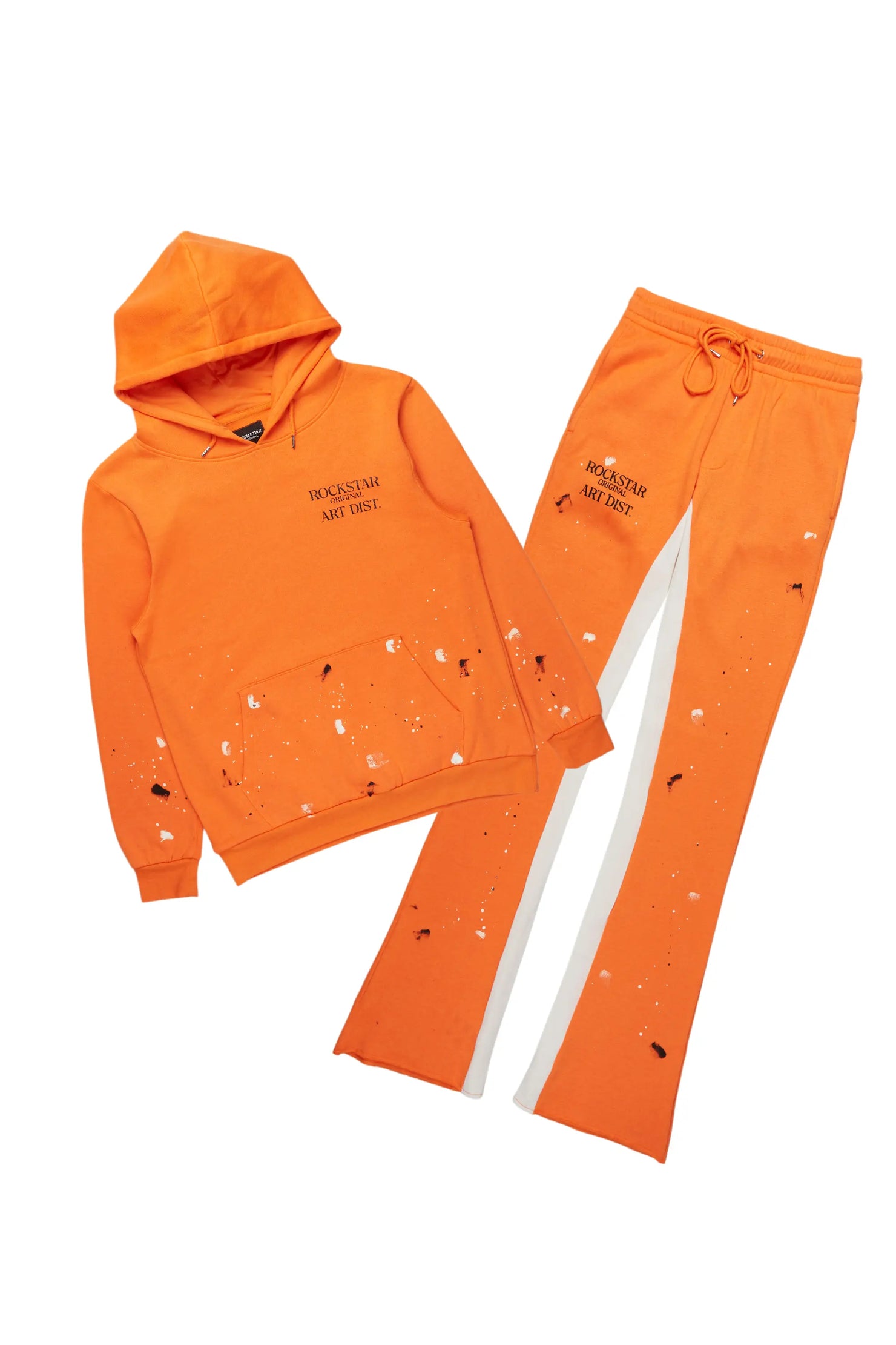 Jaco Orange Hoodie Baggy Fit Pant Track Set