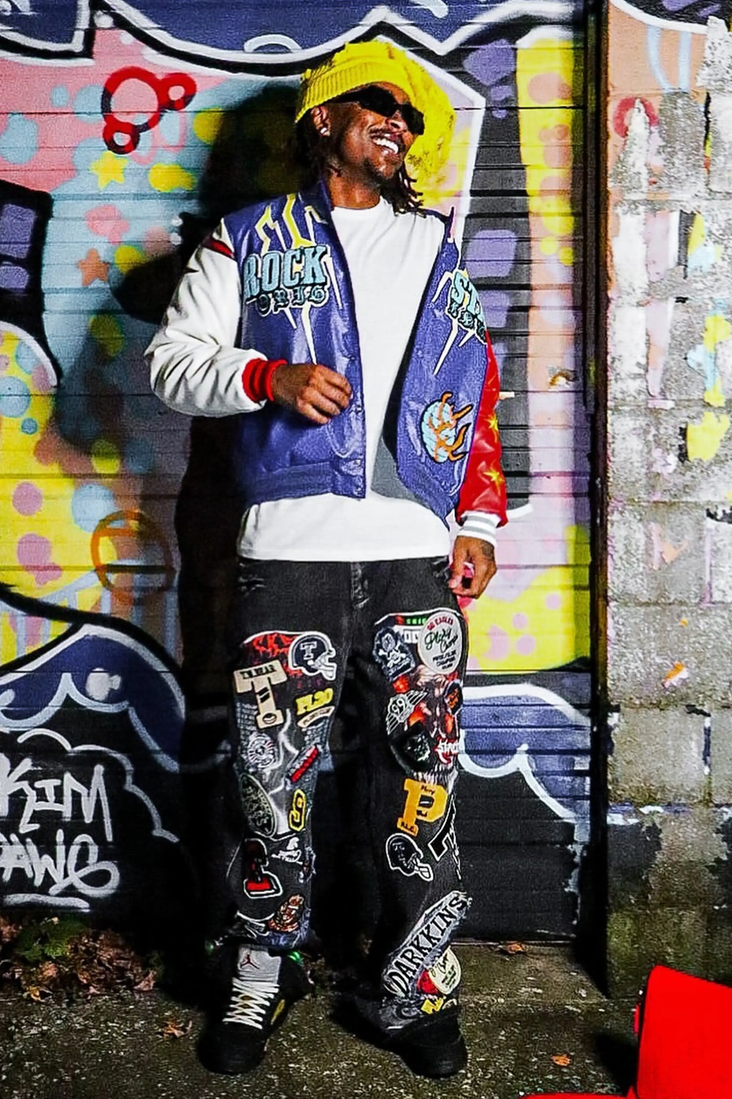 Berube Blue/Multi Varsity Jacket