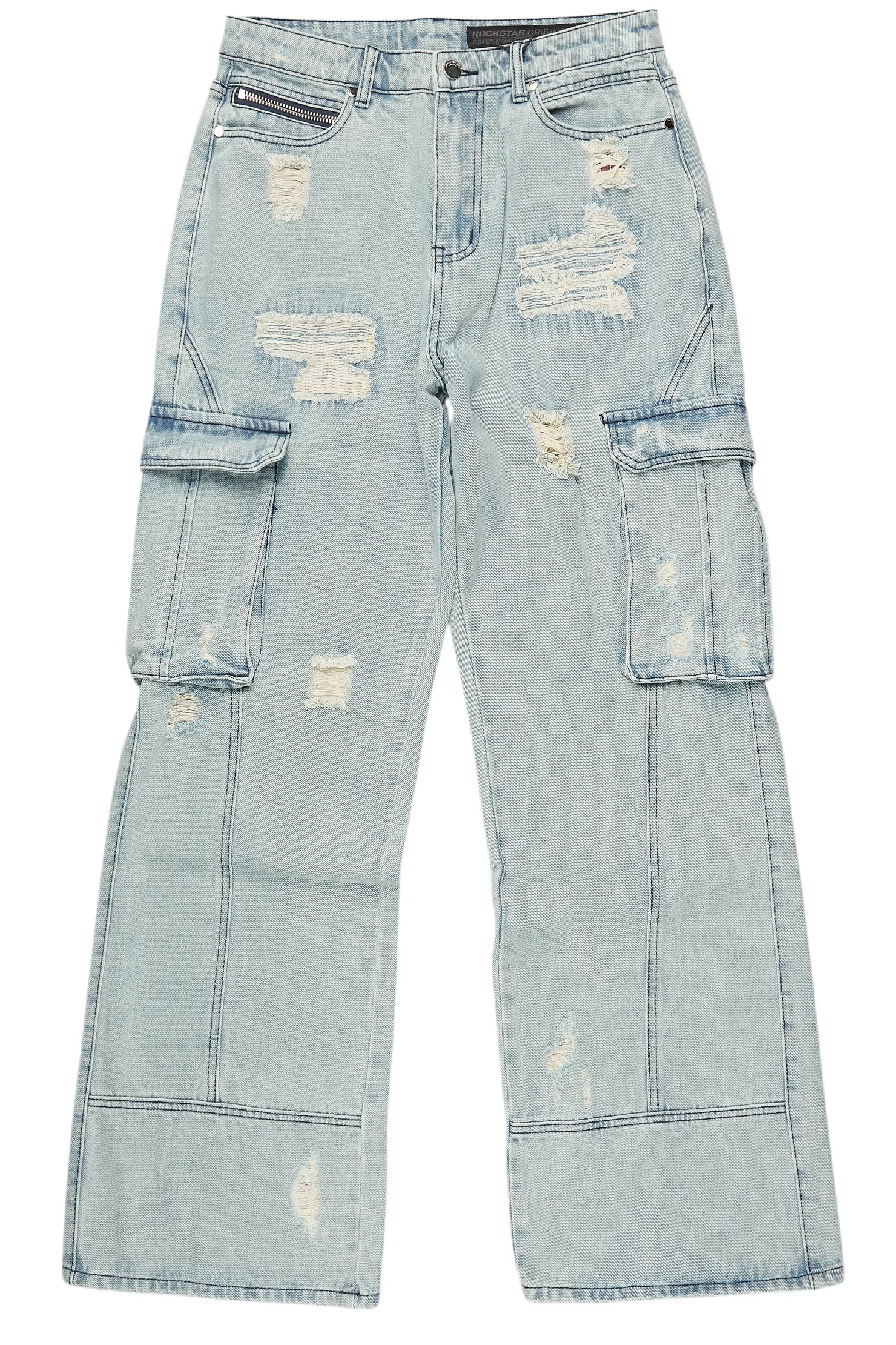 Nand Light Blue Baggy Cargo Jean