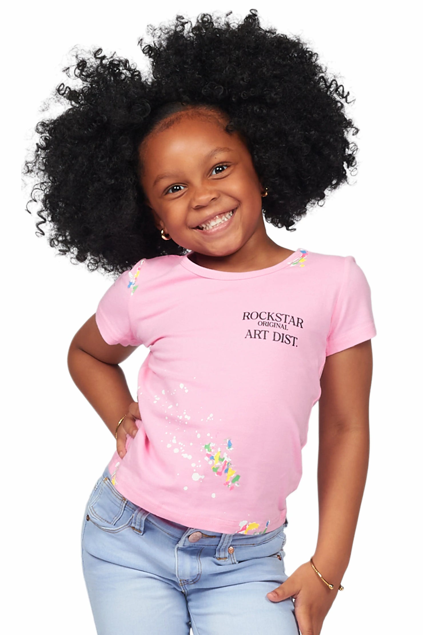 Girls Palmira Pink Graphic T-Shirt