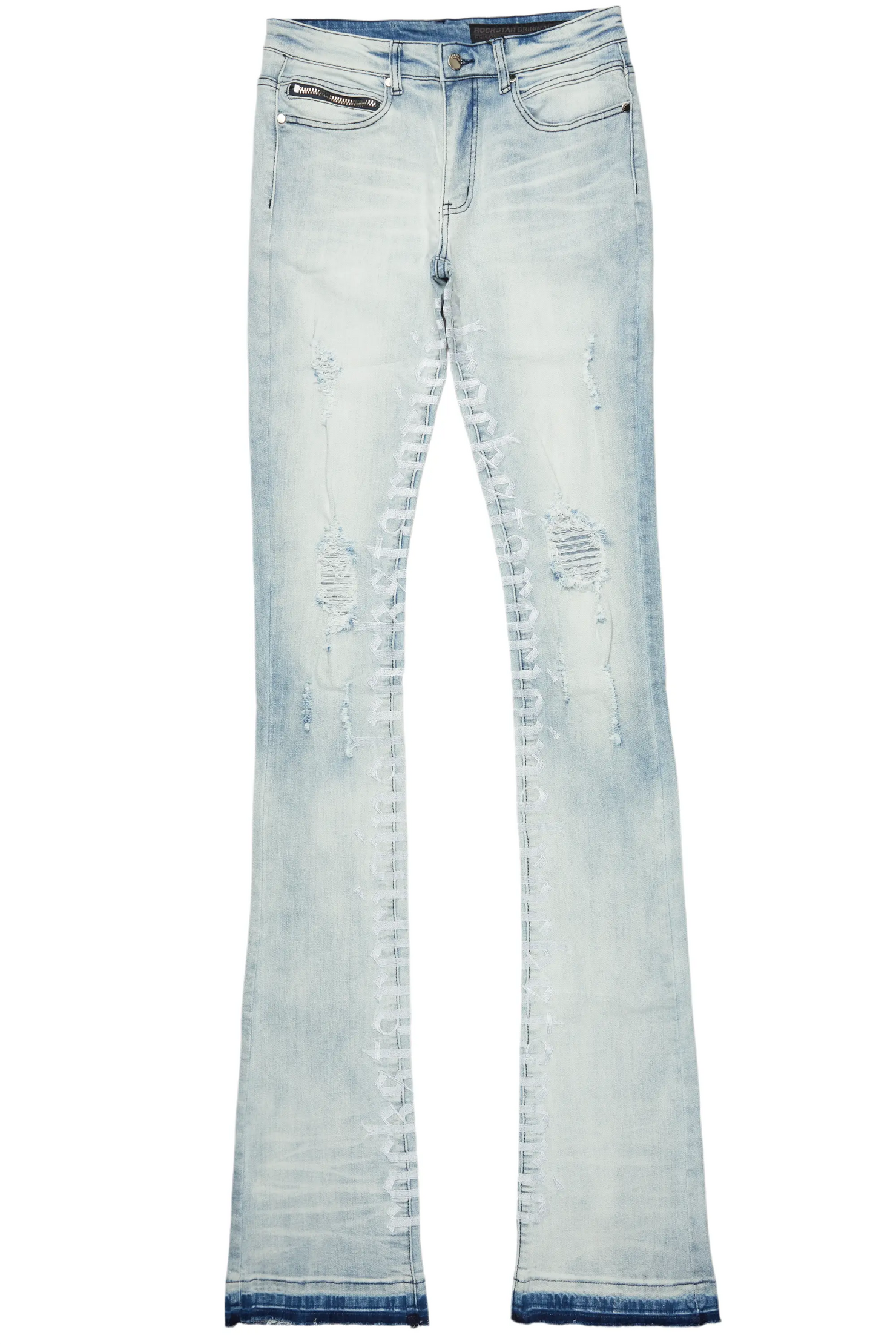 Colette Blue Wash Super Stacked Flare Jean