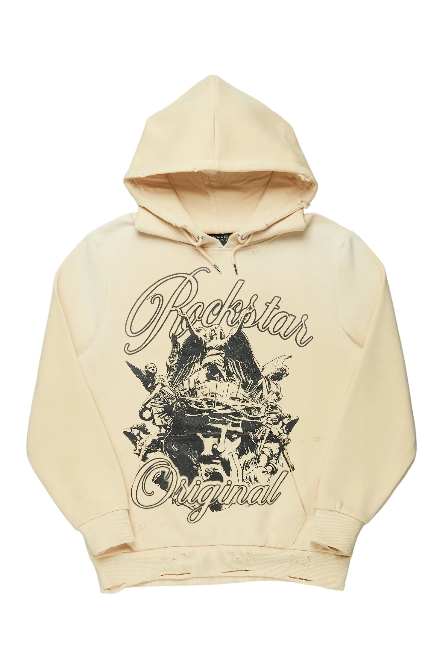 Finna Beige Graphic Hoodie