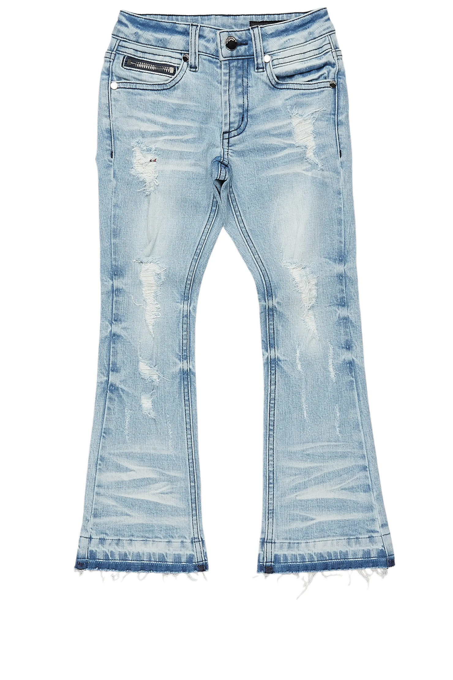 Boys Jaiir Blue Stacked Flare Jean