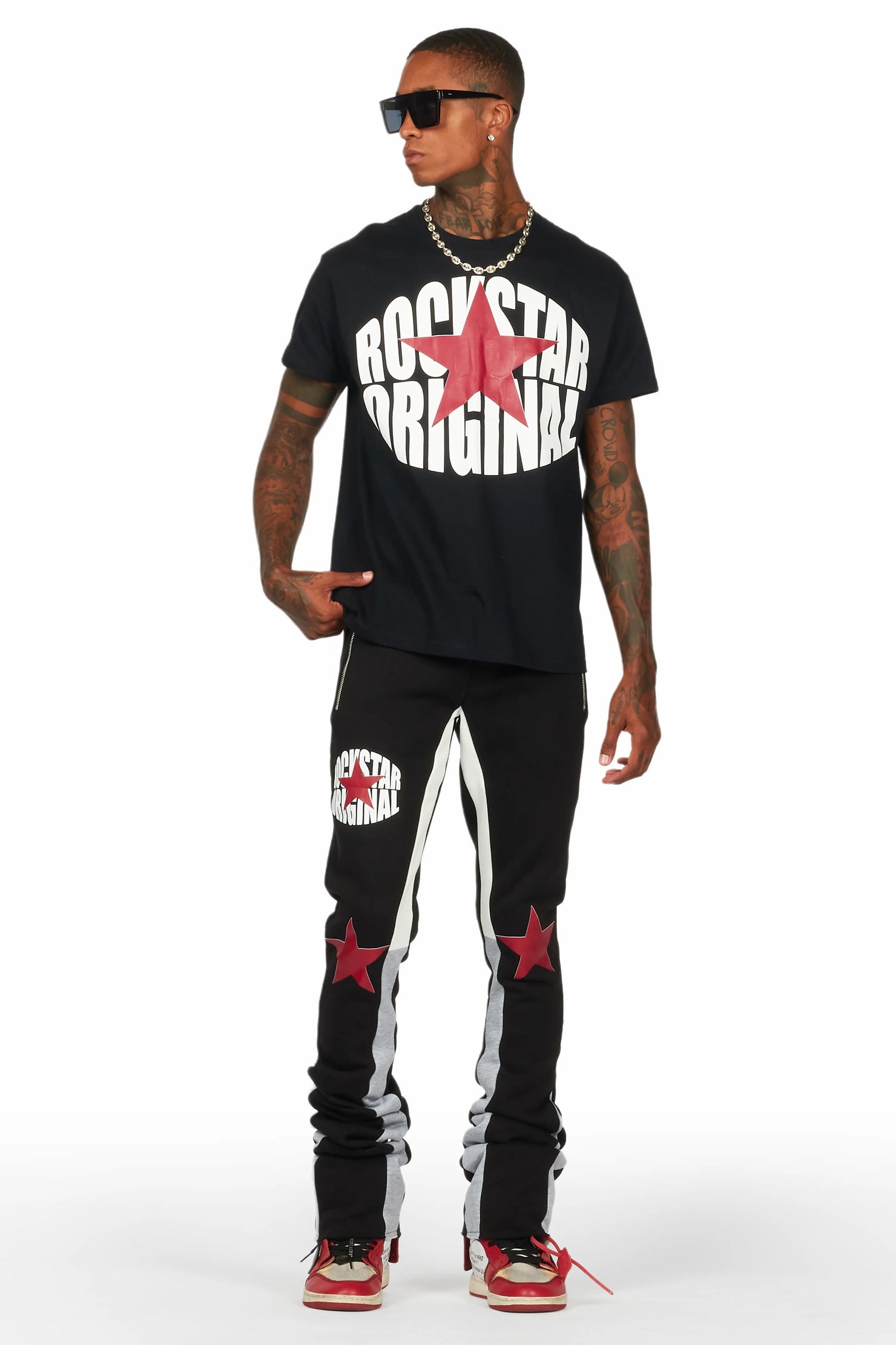 Sarge Black T-Shirt/Super Stacked Flare Track Set