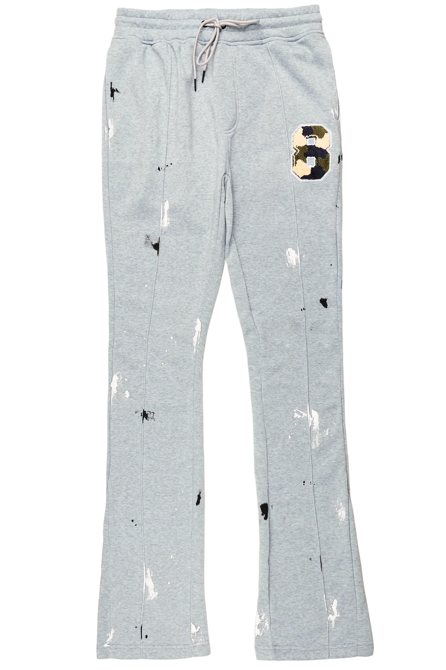 Austin Heather Grey Patchwork Stacked Flare Pants