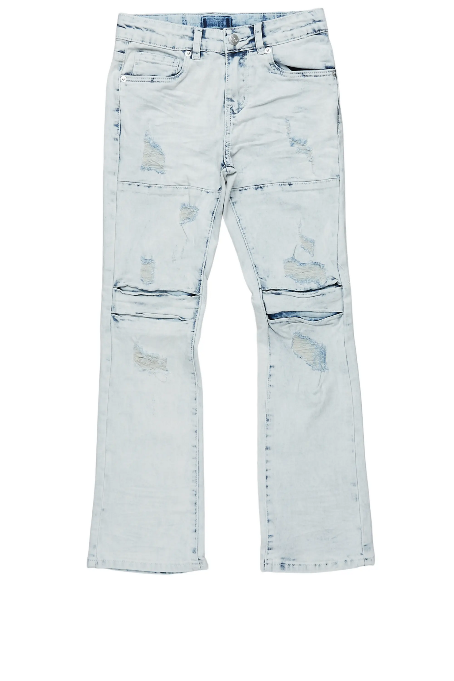 Boys Wald Light Blue Stacked Flare Jean