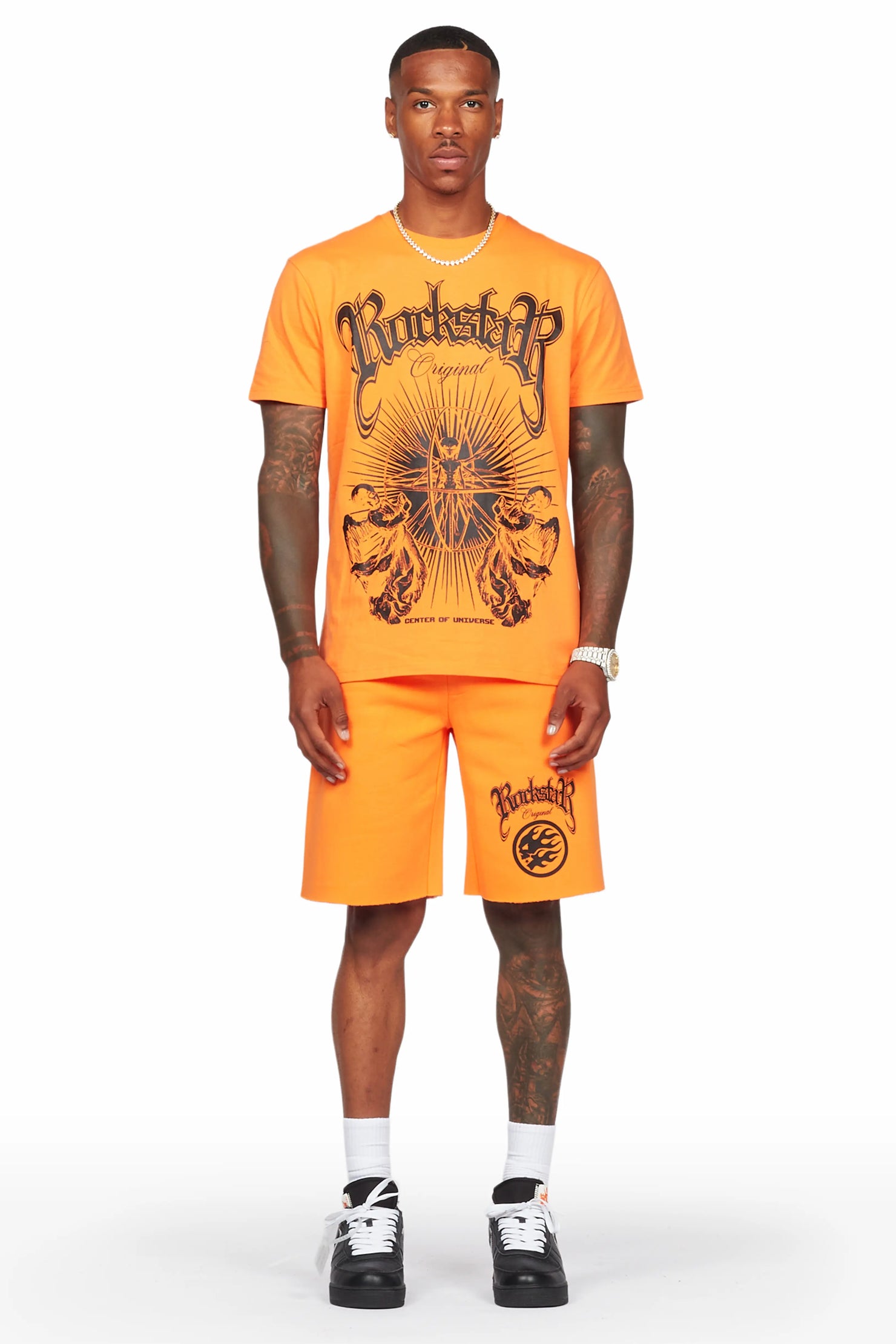 Yarden Orange T-Shirt/Short Set