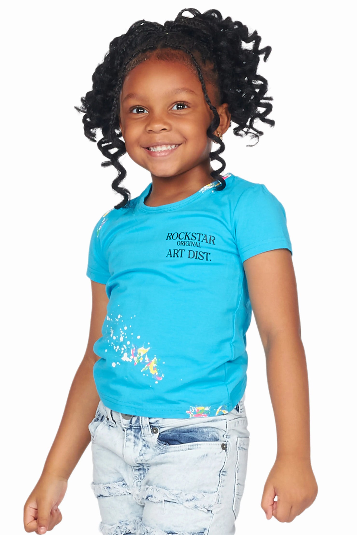 Girls Palmira Turquoise Graphic T-Shirt