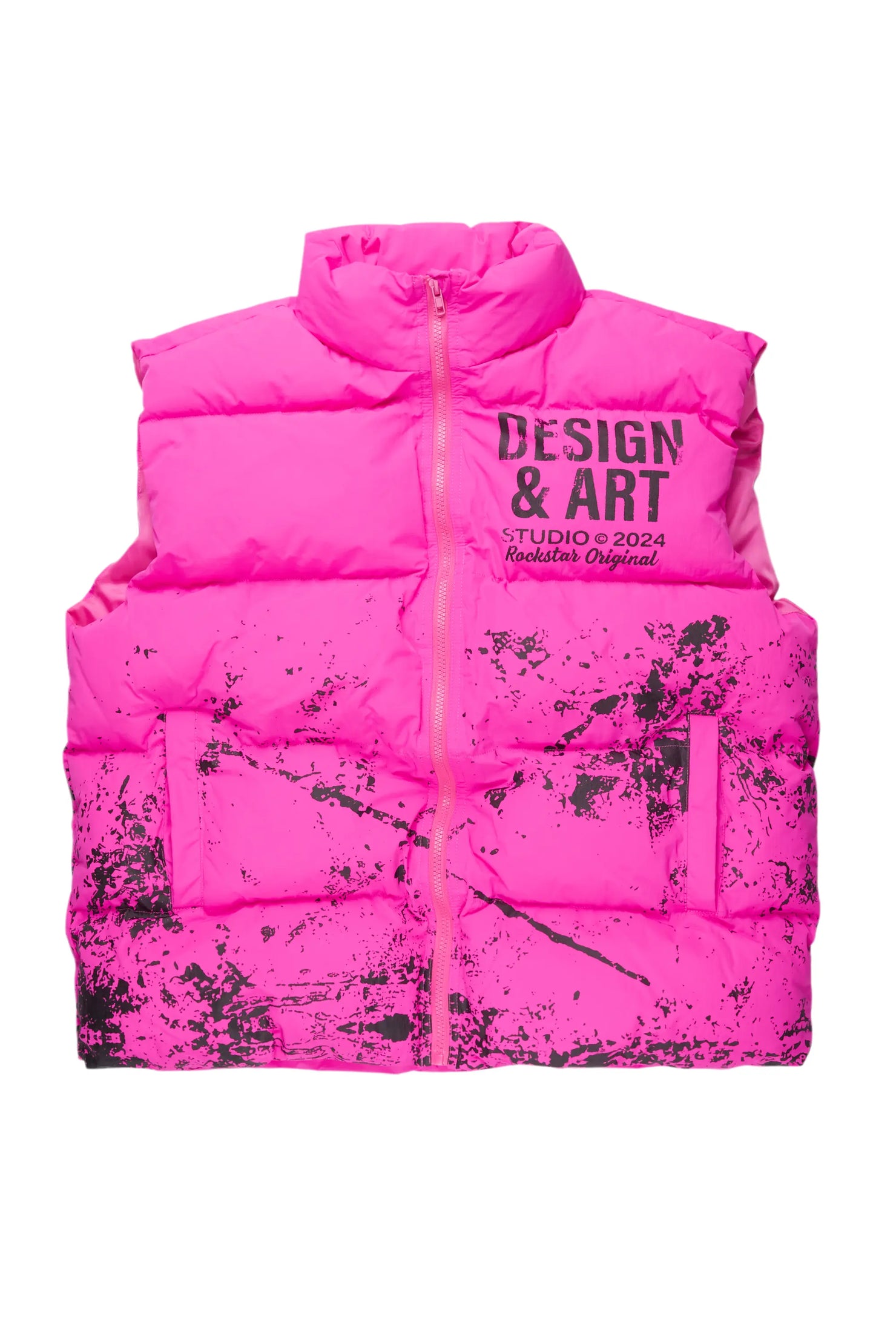 Lamanda Hot Pink Puffer Vest