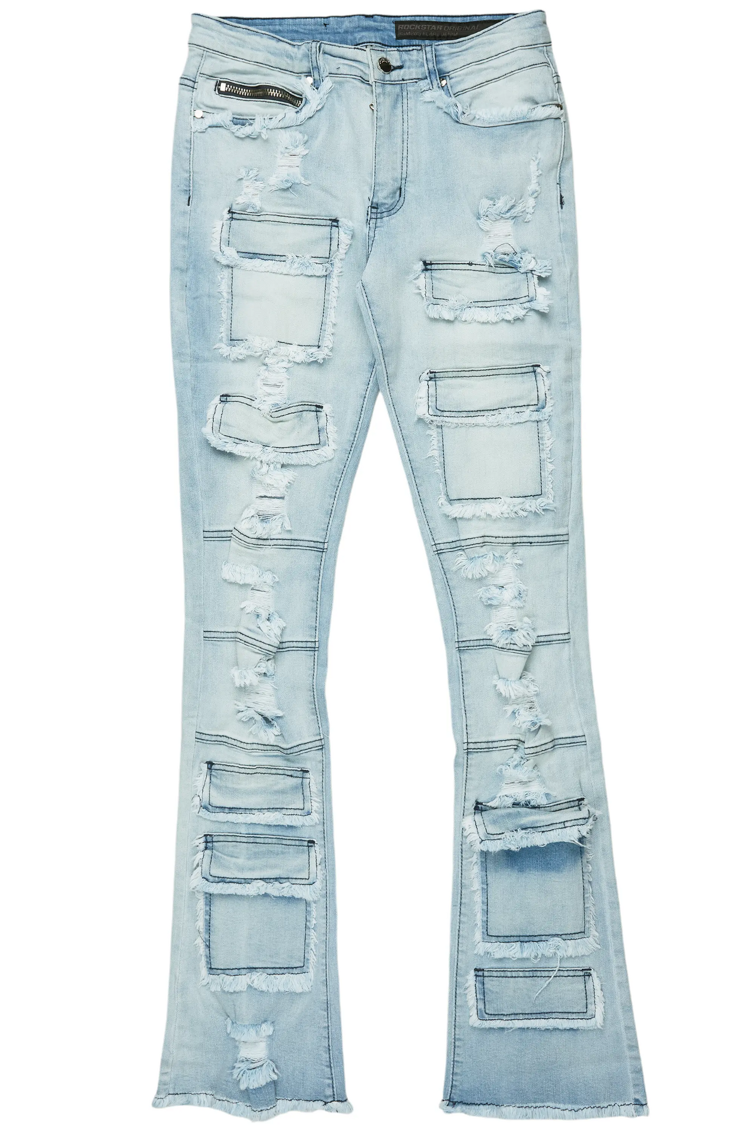 Erico Blue Stacked Flare Cargo Jean