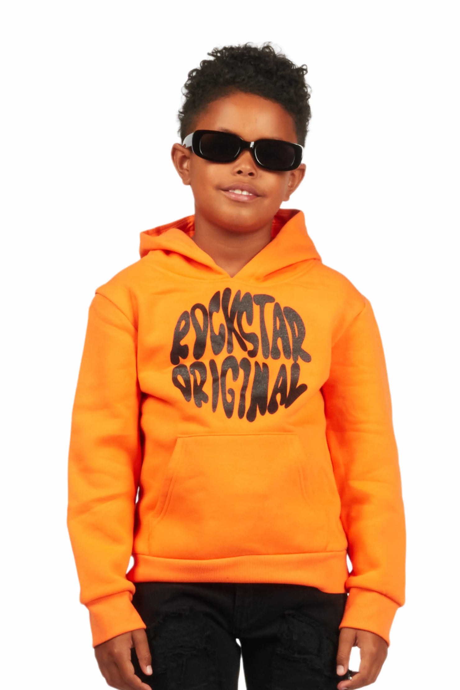 Boys Thierry Orange Graphic Hoodie