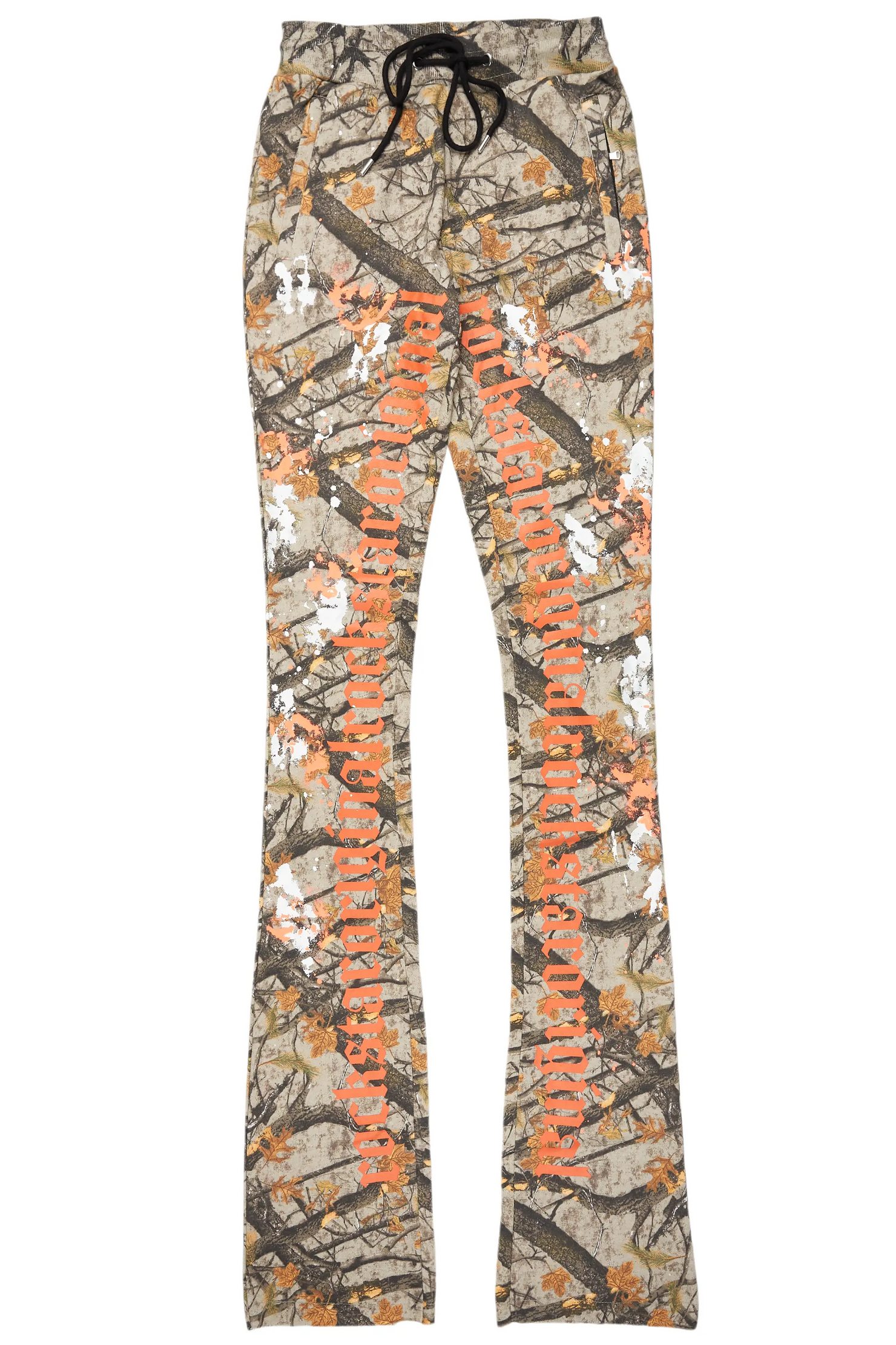 Adwin Painter Tree Camo Super Stacked Flare Pants