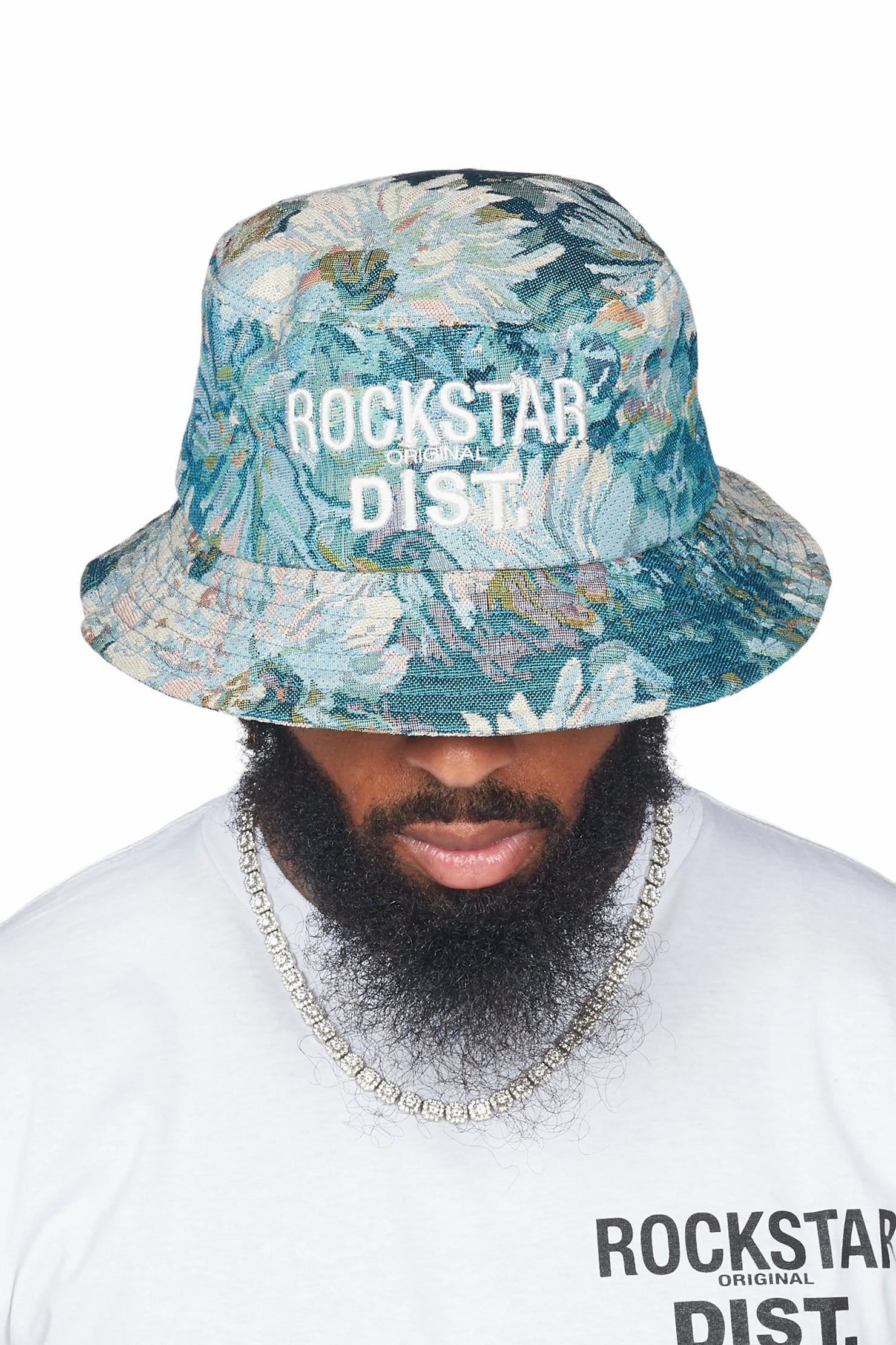 Teylor Blue Tapestry Bucket Hat