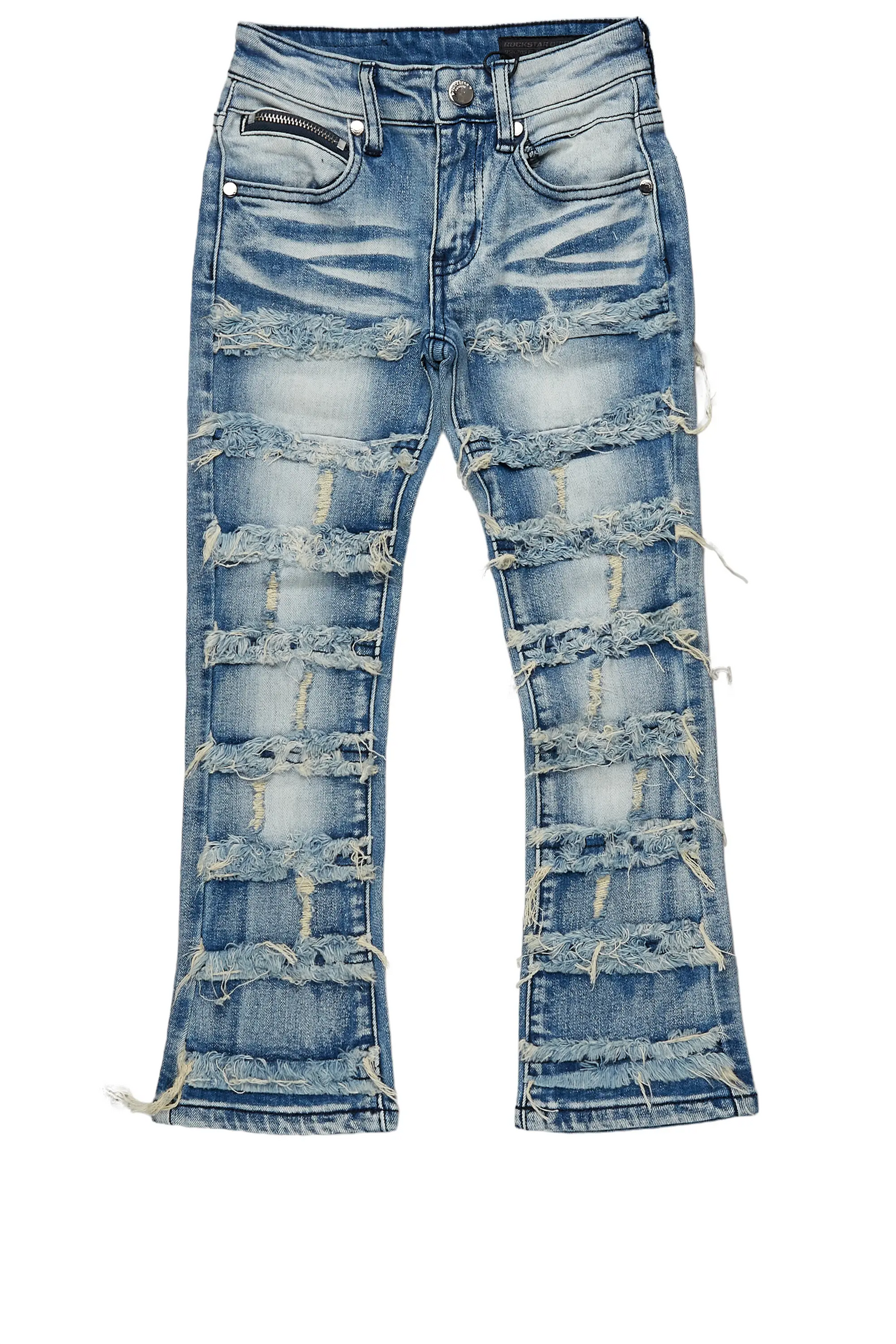 Boys Waylon Tint Stacked Flare Frayed Jean