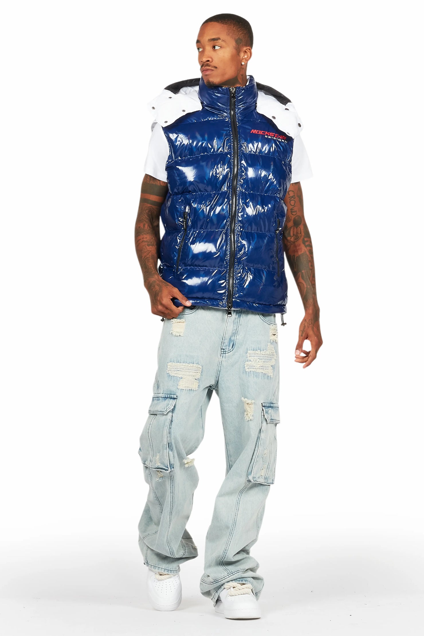 Nand Light Blue Baggy Cargo Jean