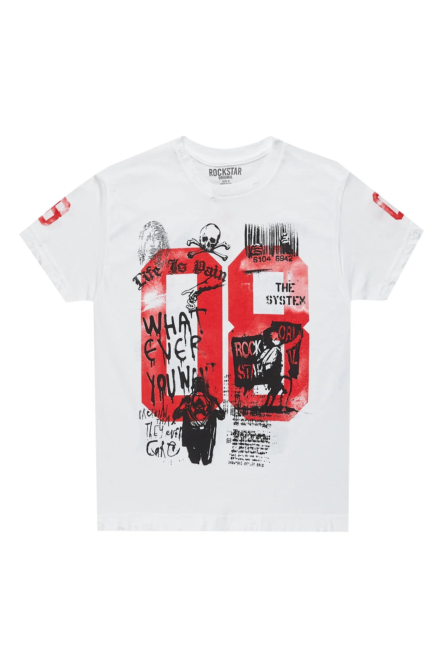 Boys Beau White Graphic T-Shirt