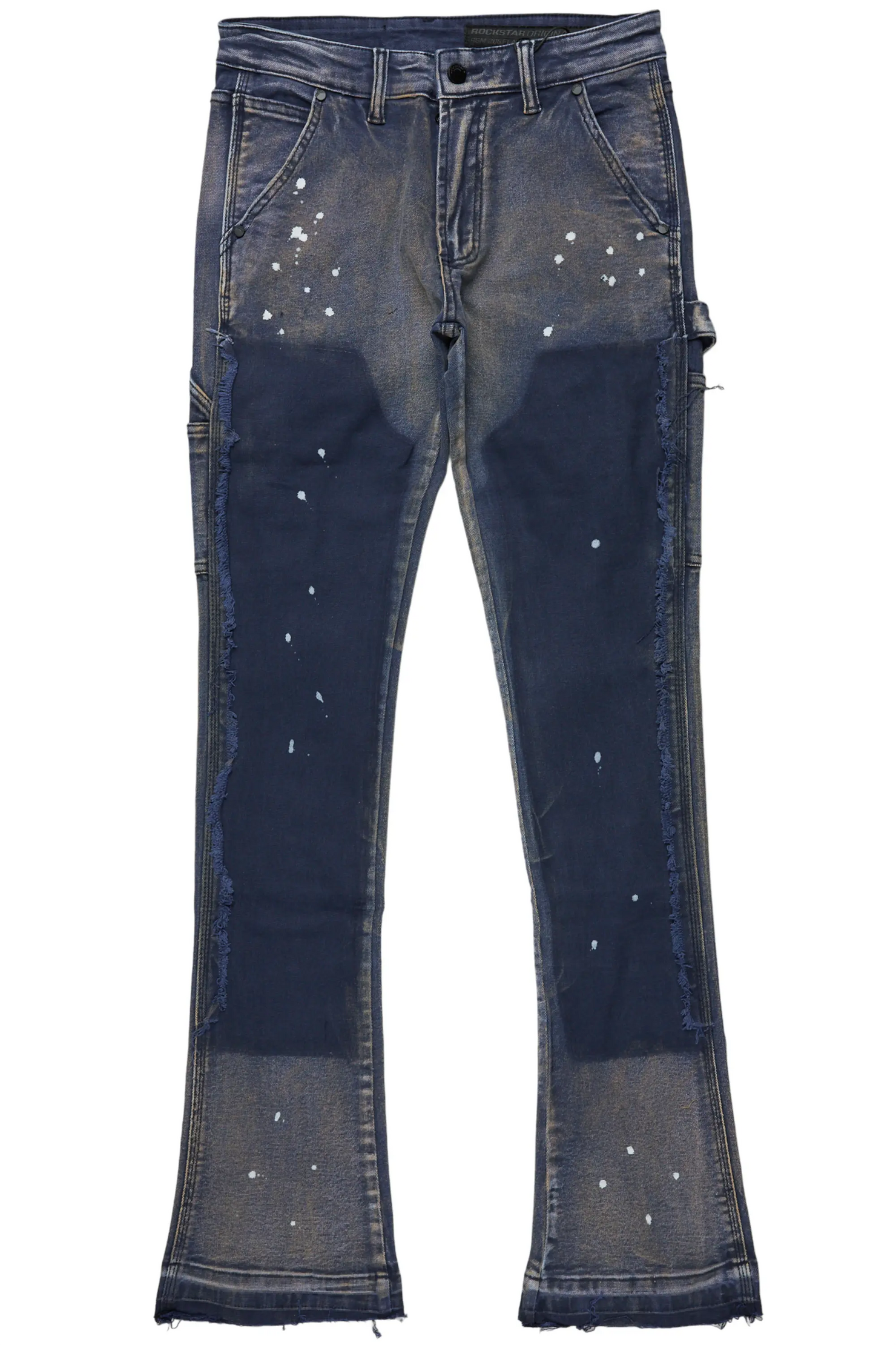 Serrano Navy Stacked Flare Jean