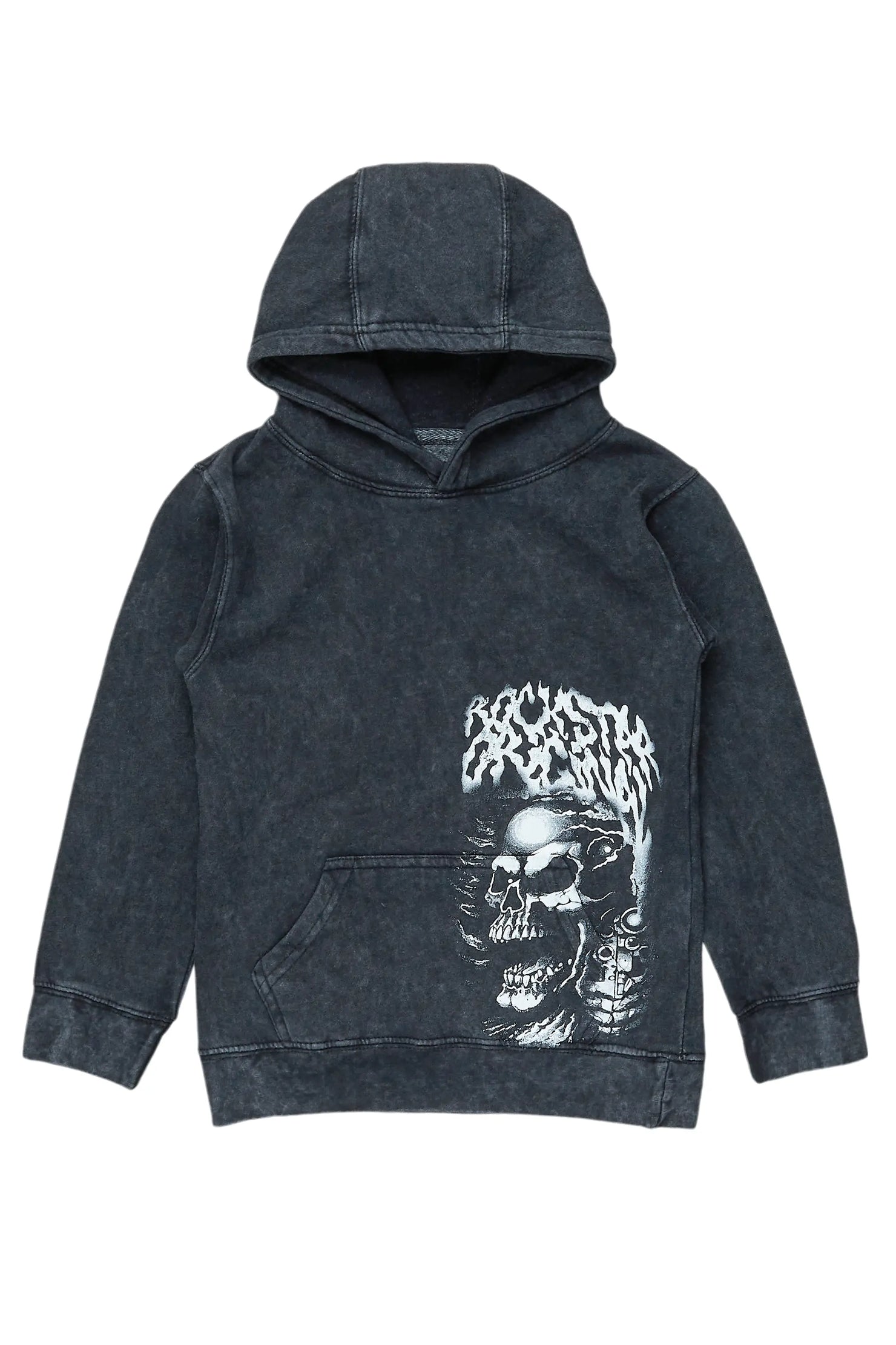 Boys Root Vintage Black Graphic Hoodie