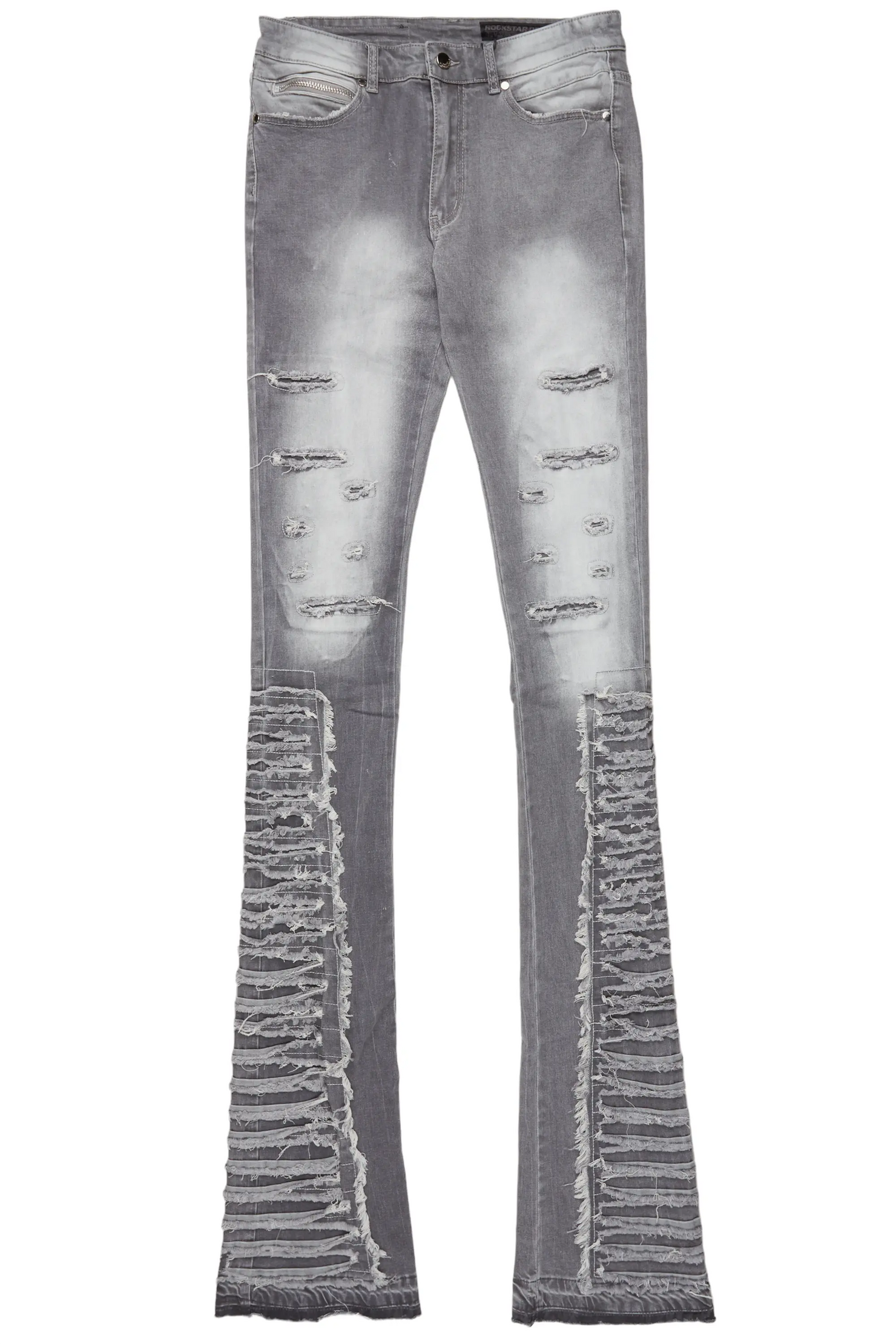 Argo Grey Super Stacked Flare Jean