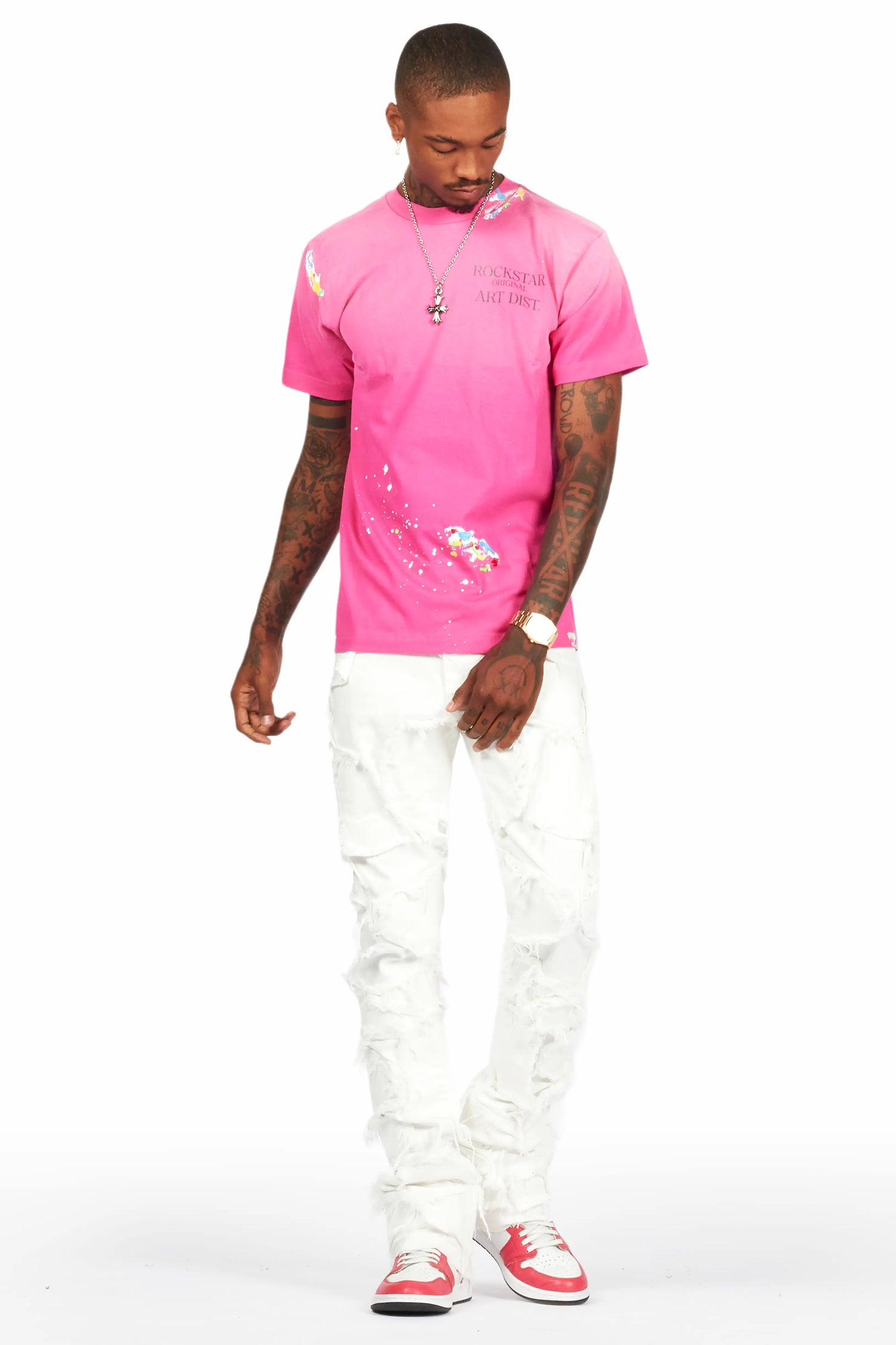 Palmer Neon Fuchsia Graphic T-Shirt