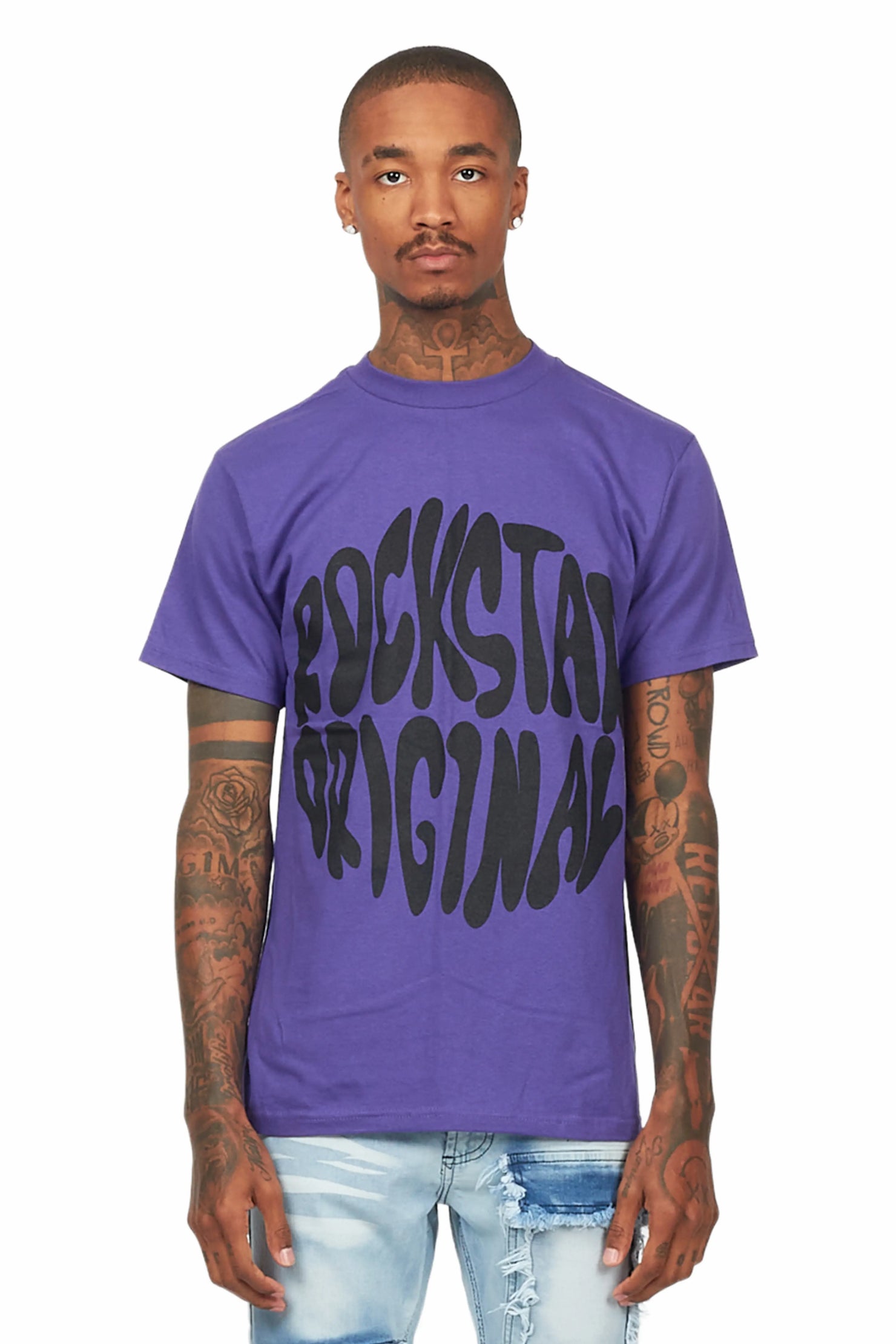 Thierry Purple Graphic T-Shirt