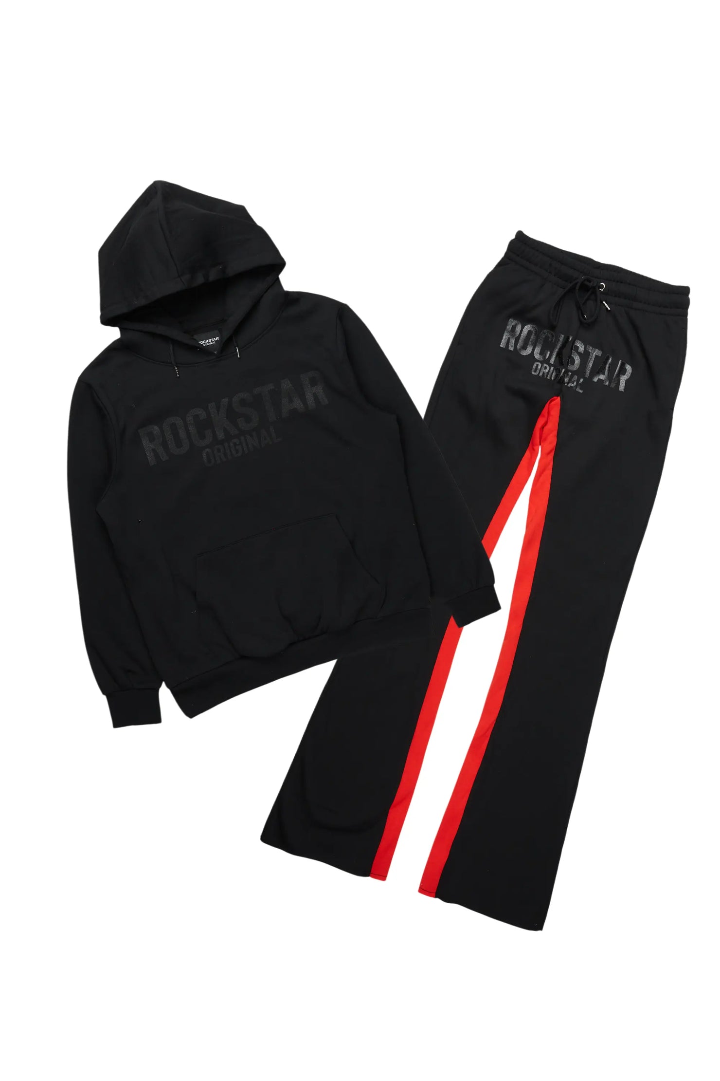 Sana Black Hoodie/Baggy Track Pant Set