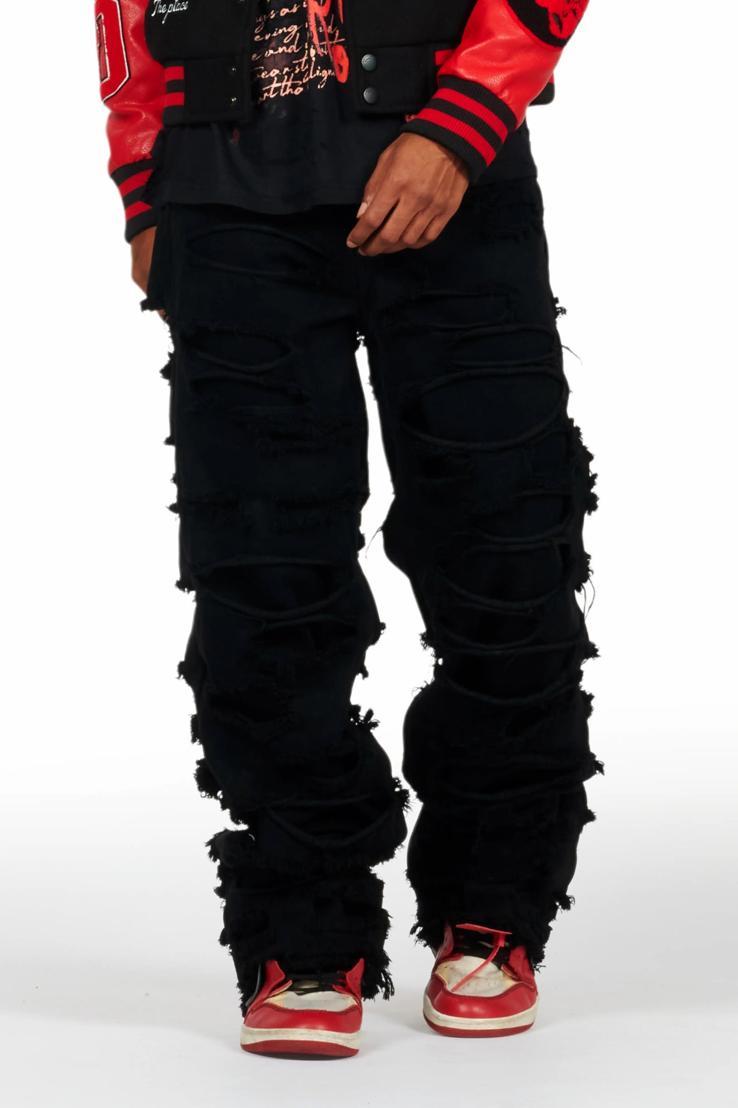 Luisu Black Baggy Fit Jean